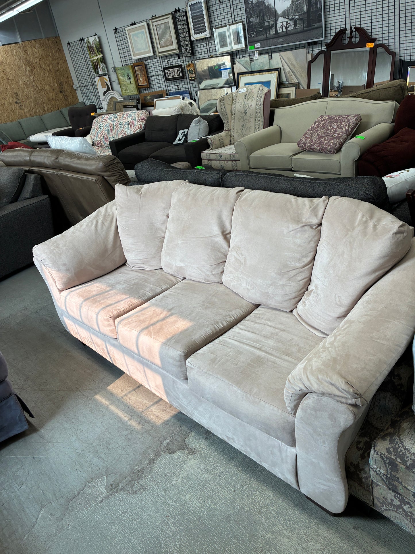 Plush Light Beige Sofa