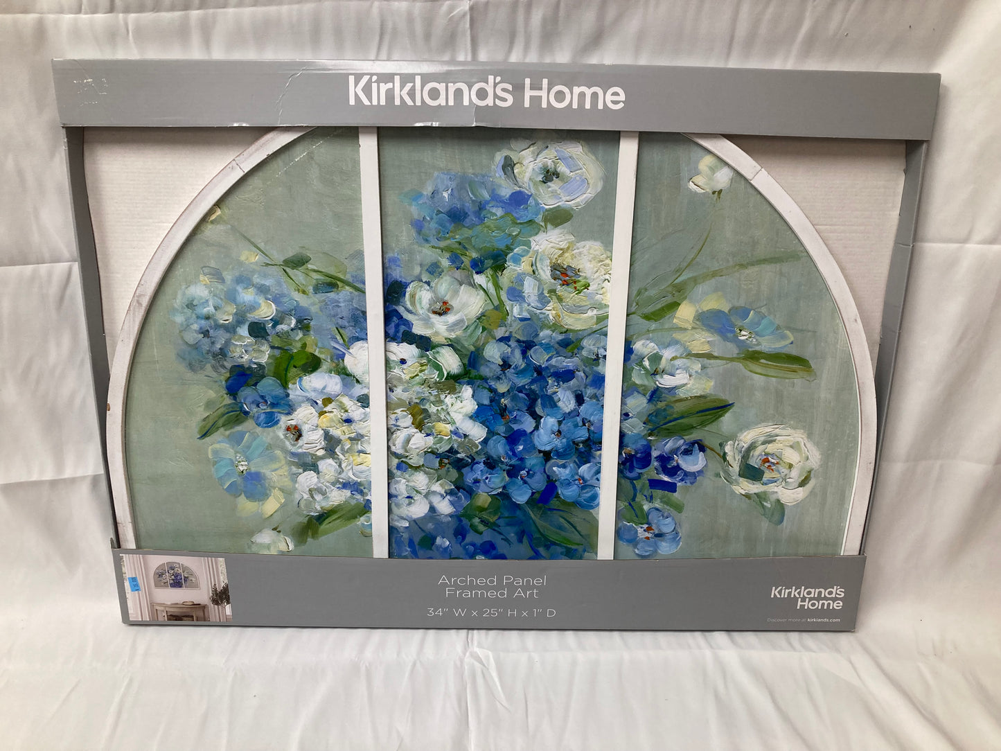 Kirkland’s Home Arched Panel “Heavenly Hydrangea” Wall Art