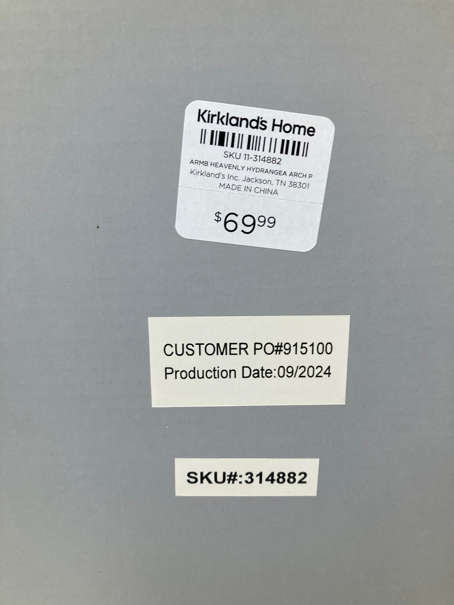 Kirkland’s Home Arched Panel “Heavenly Hydrangea” Wall Art