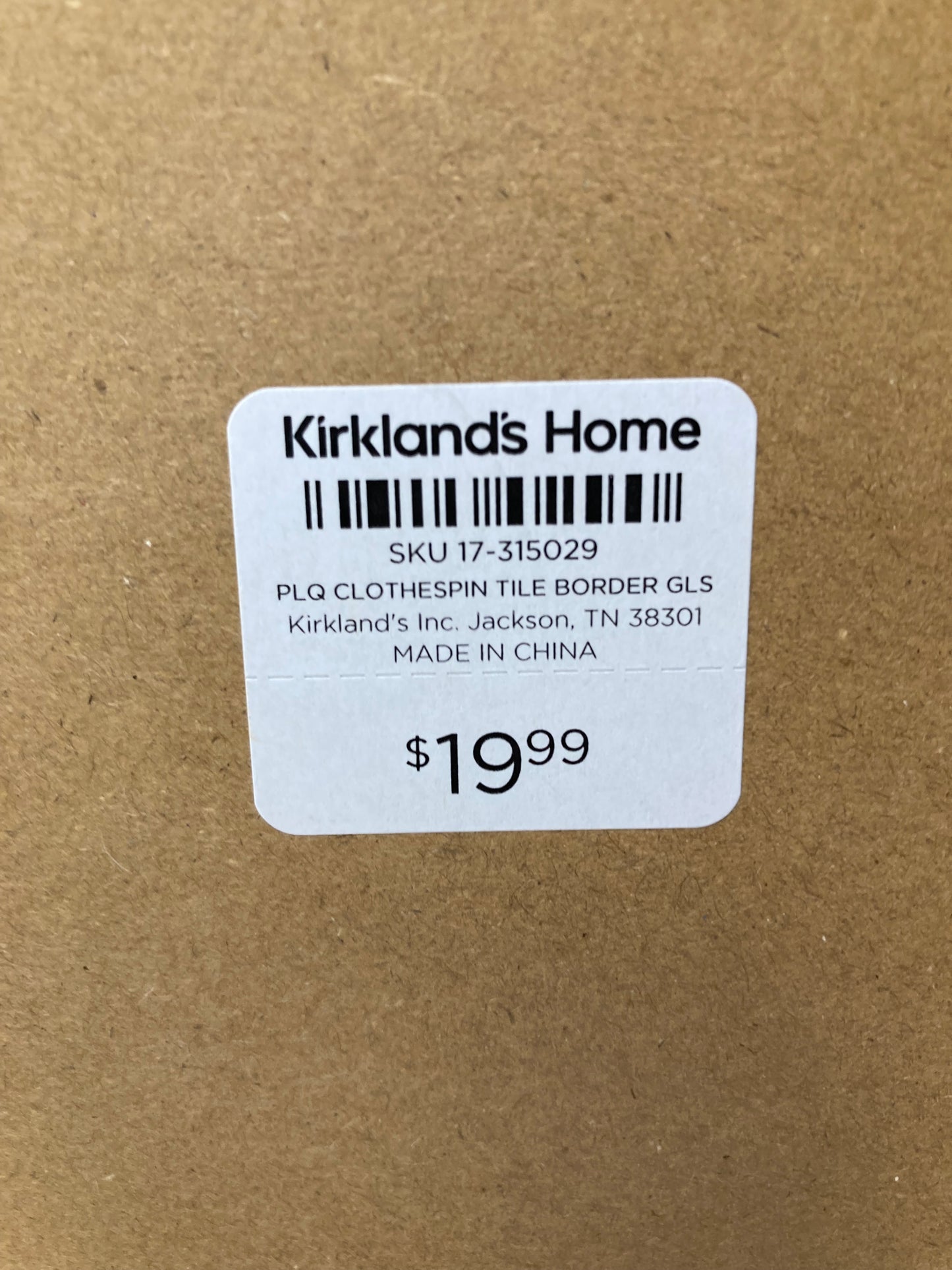 Kirkland’s Clothesline Tile Wall Art