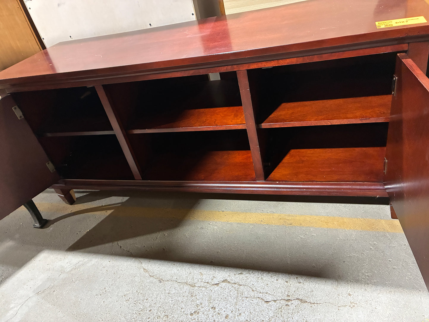 Dark Cherry TV Console with Storage
