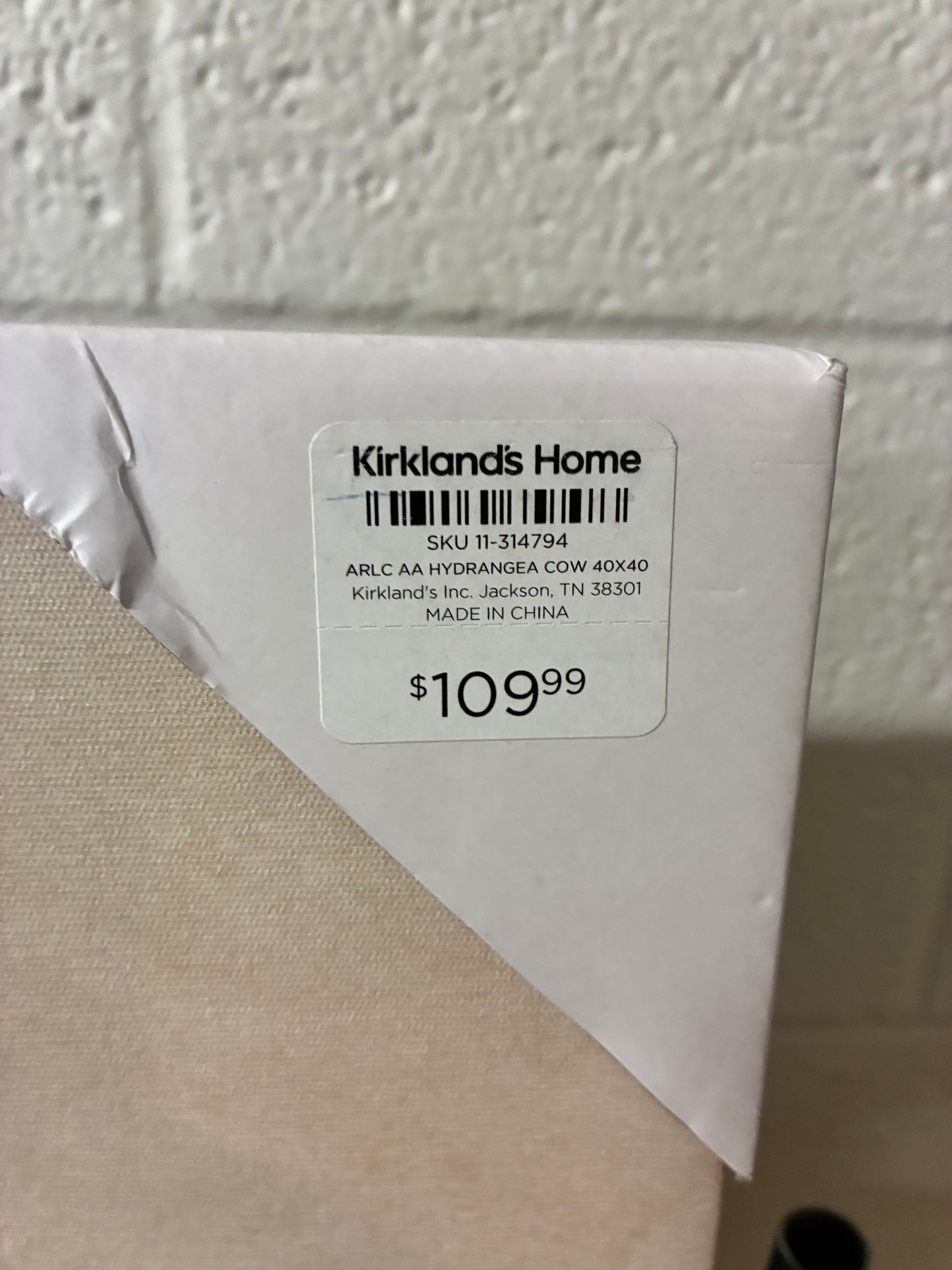 Kirkland’s Home Hydrangea Cow Wall Art (40 x 40)