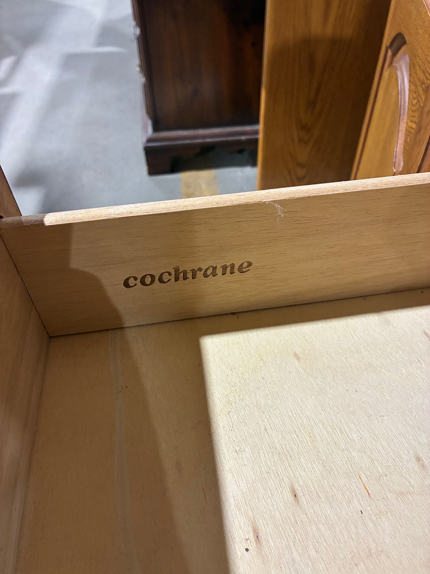 Cochrane Oak Lighted Curio Display Cabinet