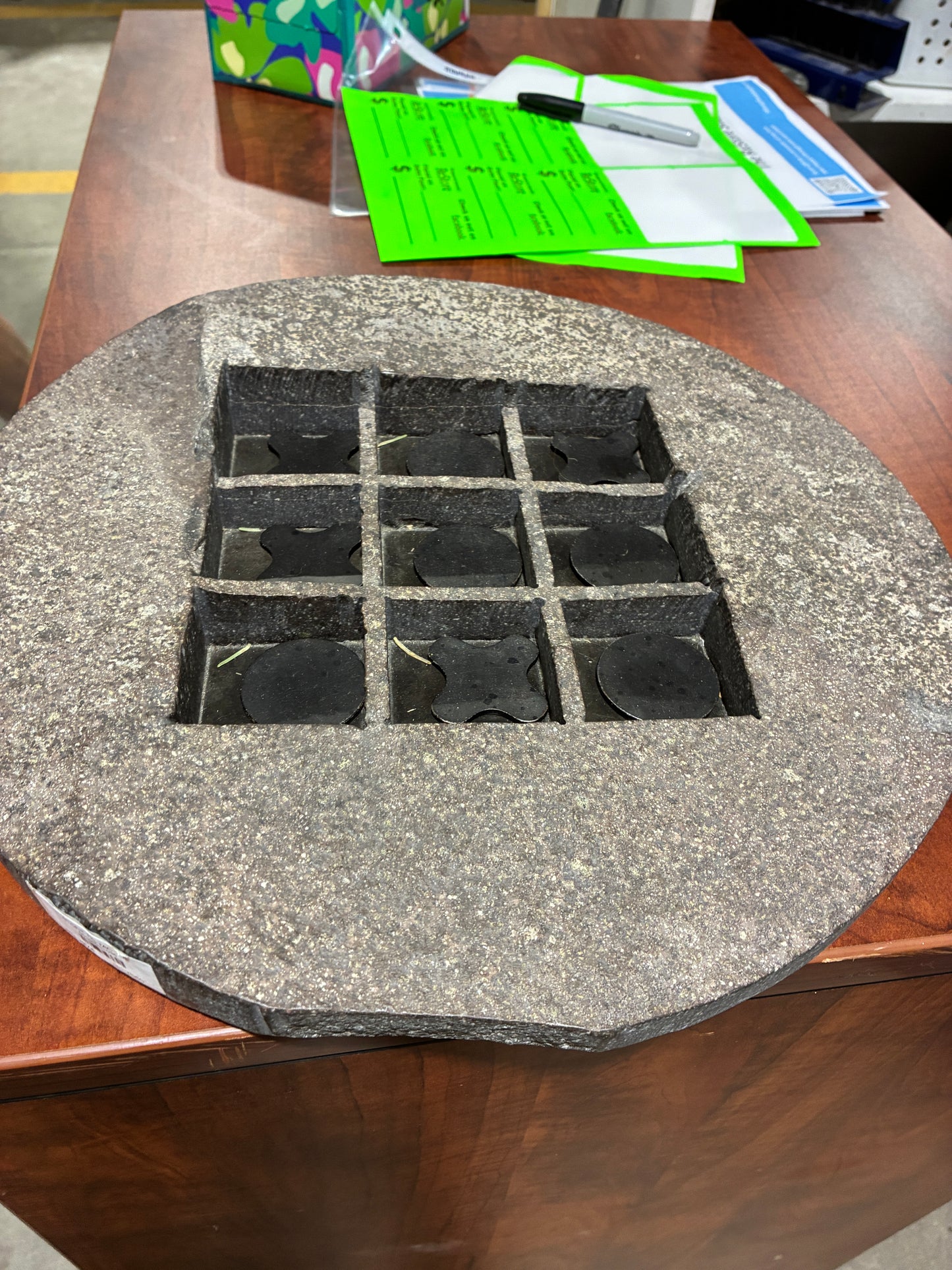 Natural Stone Tic Tac Toe Game Set
