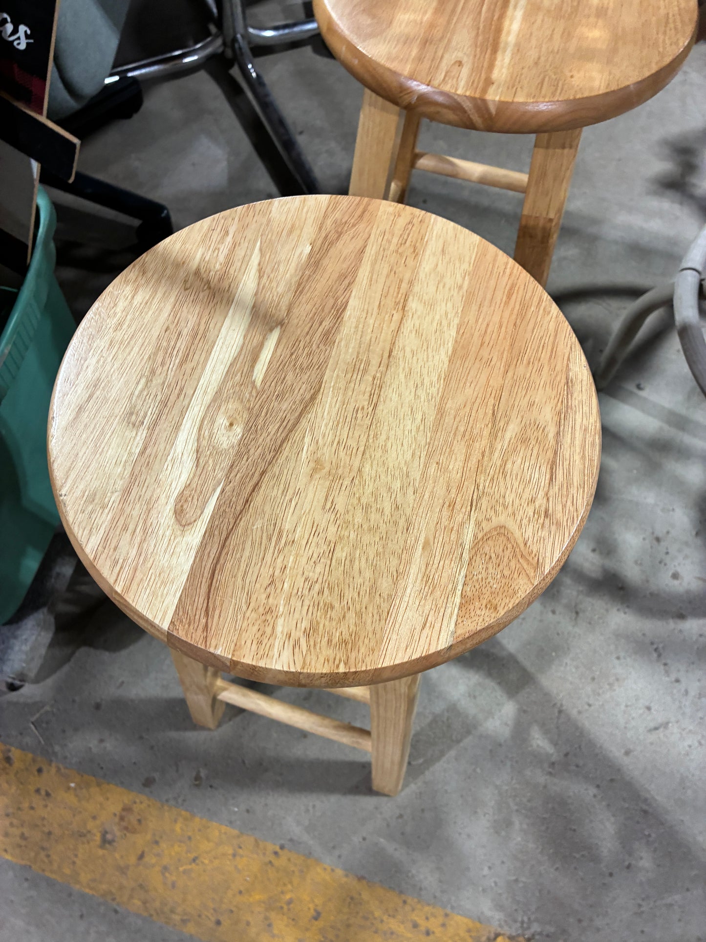Wood Counter Height Bar Stools – $15 Each