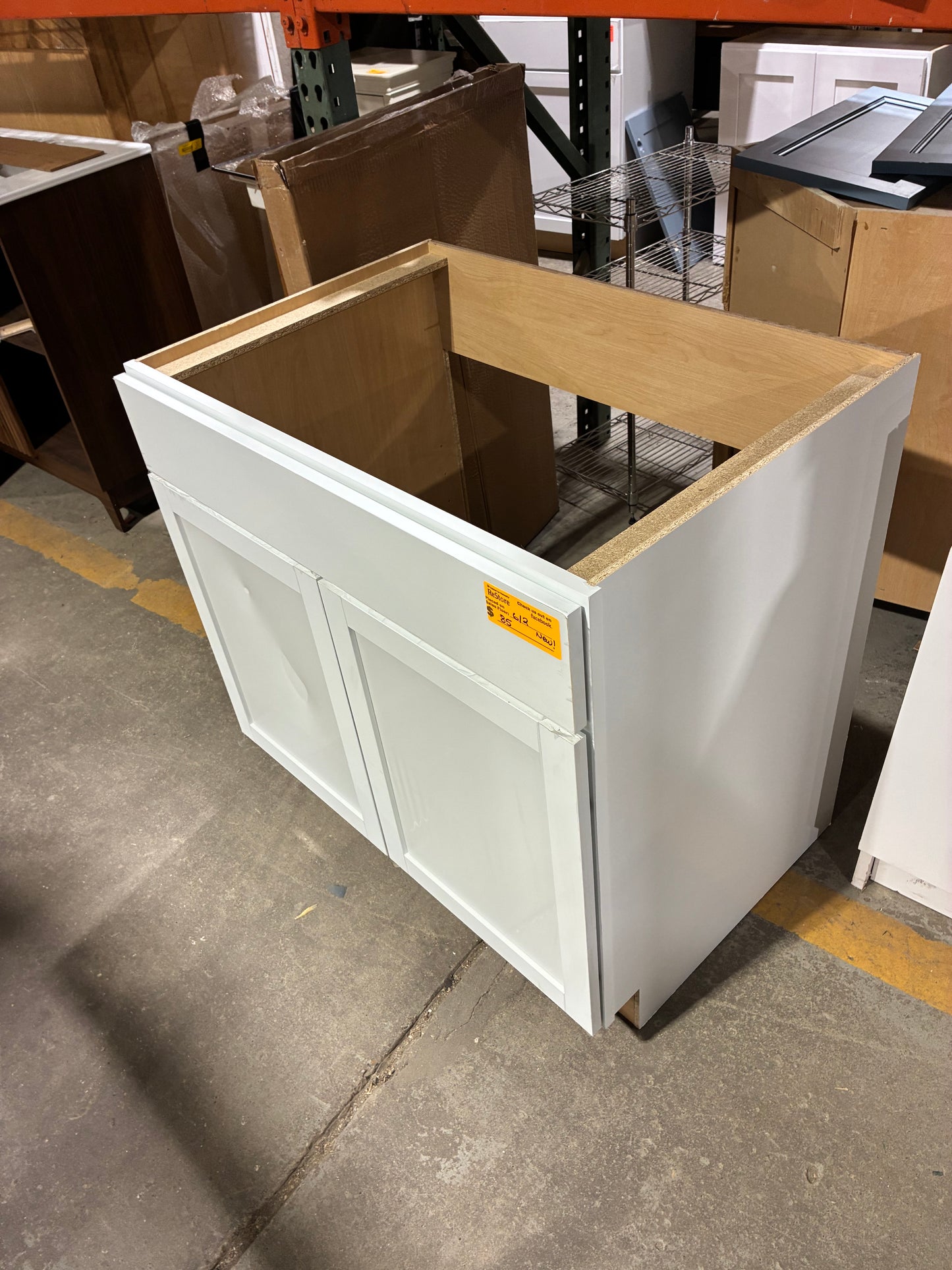 White Shaker Style Bathroom Vanity Cabinet