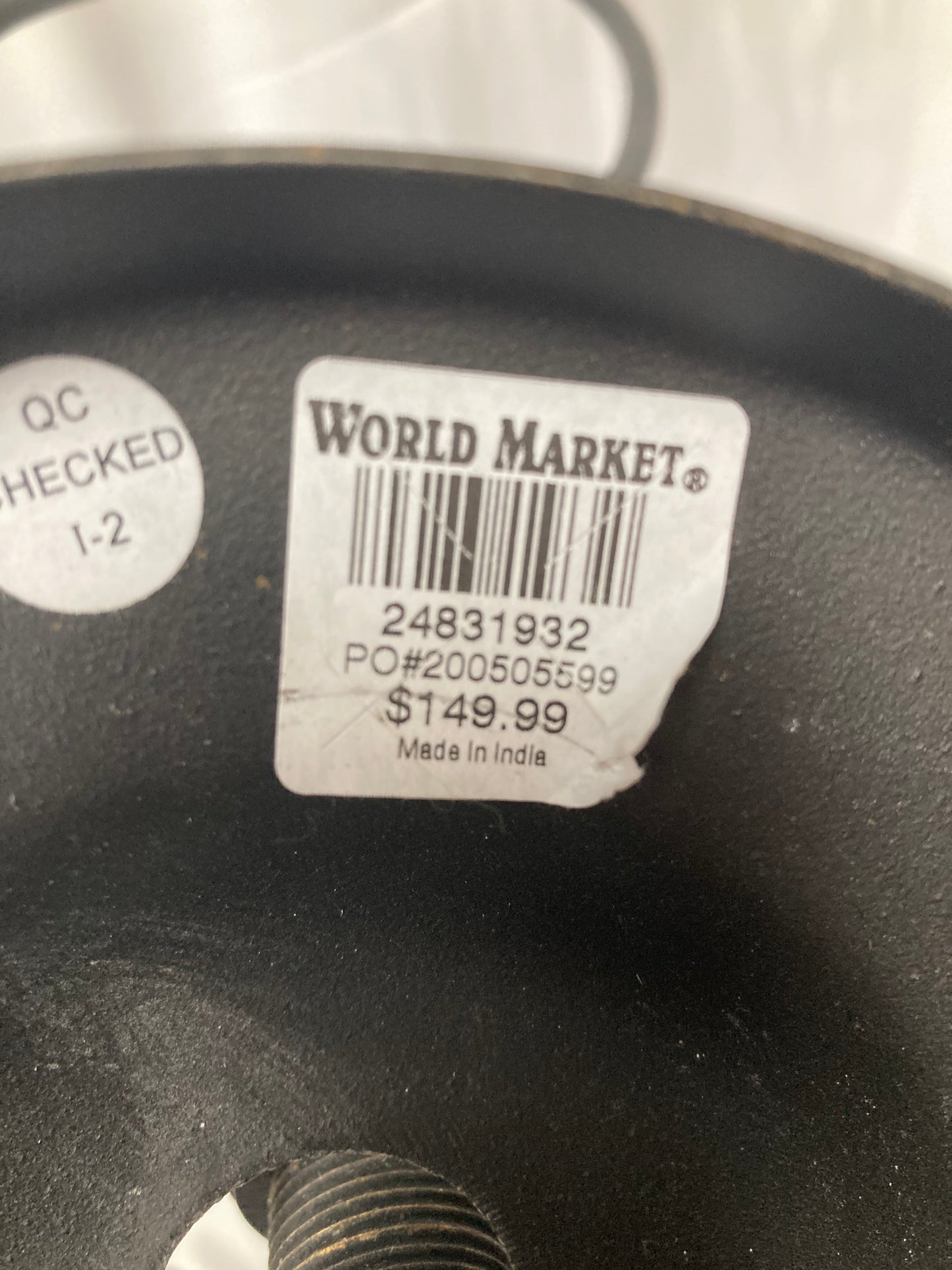 World Market Black Metal Orb Chandelier