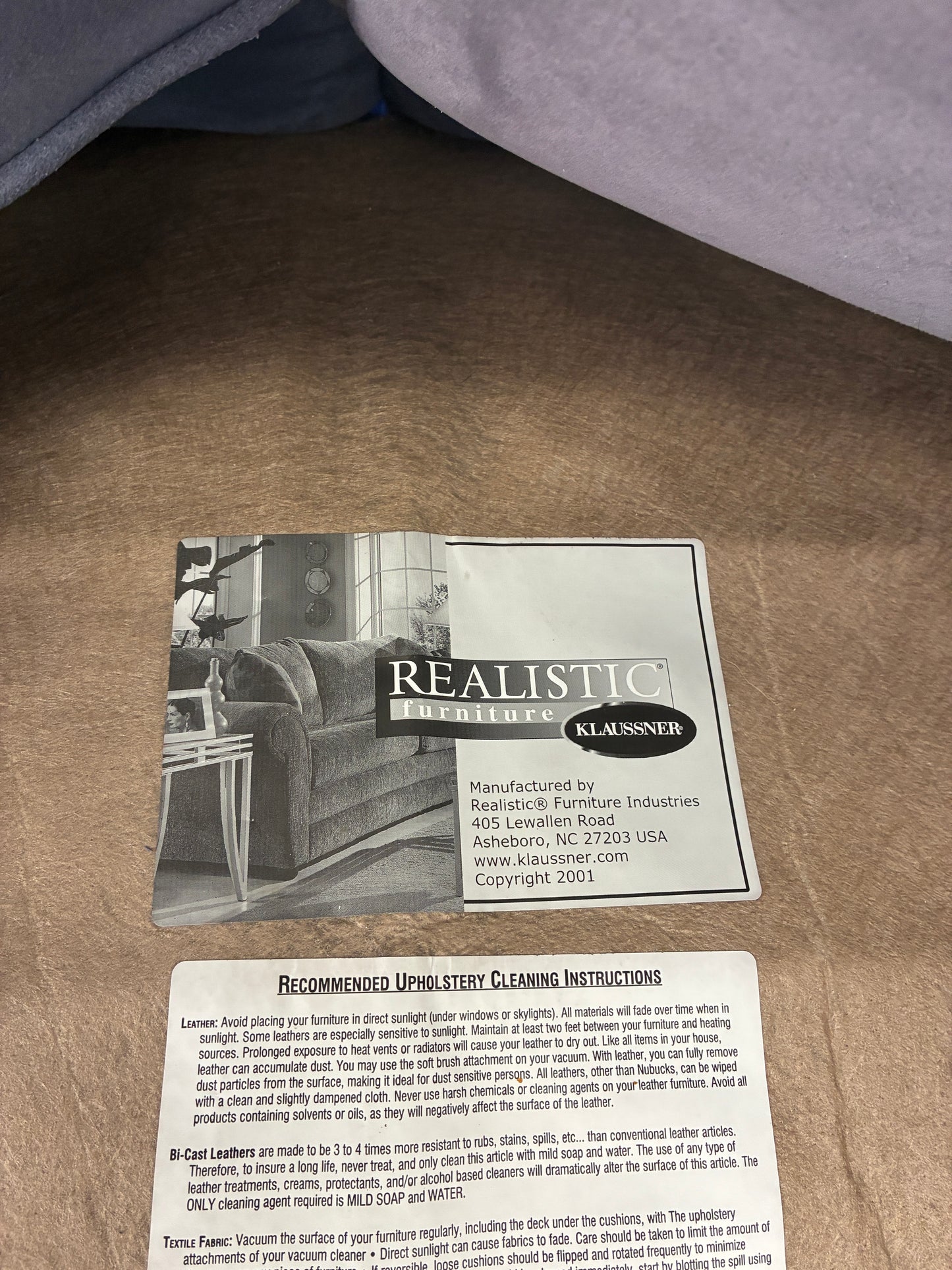 Klaussner Realistic Furniture Loveseat with Ottoman