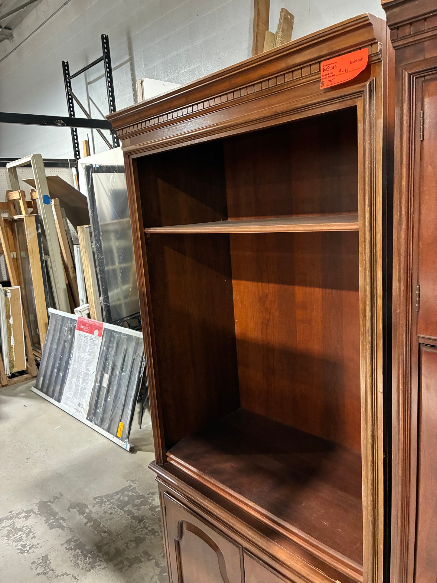 Traditional Entertainment Center with Storage Cabinets #1
