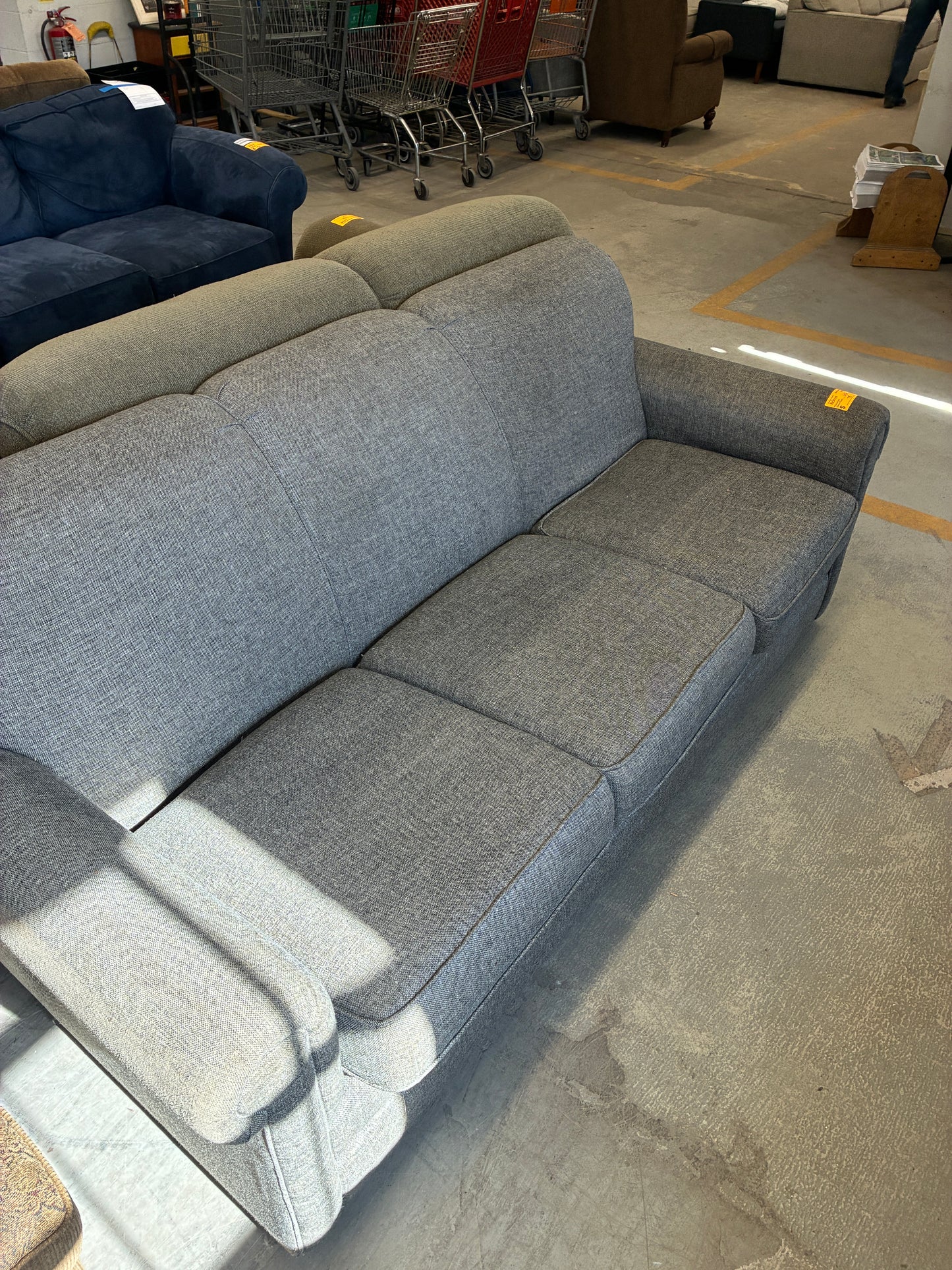 Modern Gray Upholstered Sofa
