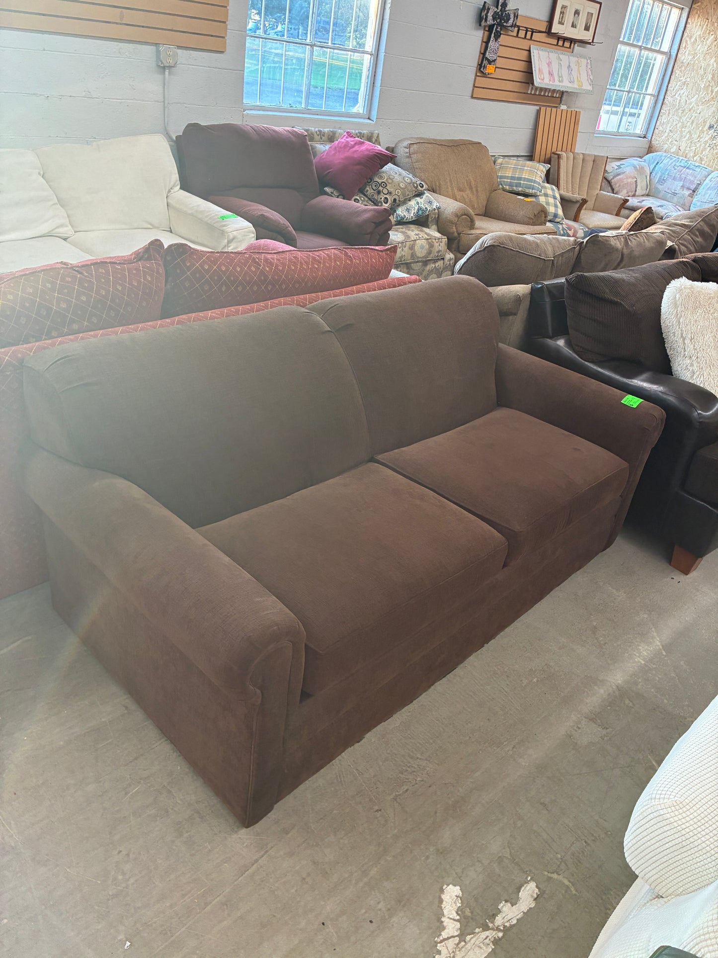 England Furniture Brown Upholstered Sofa