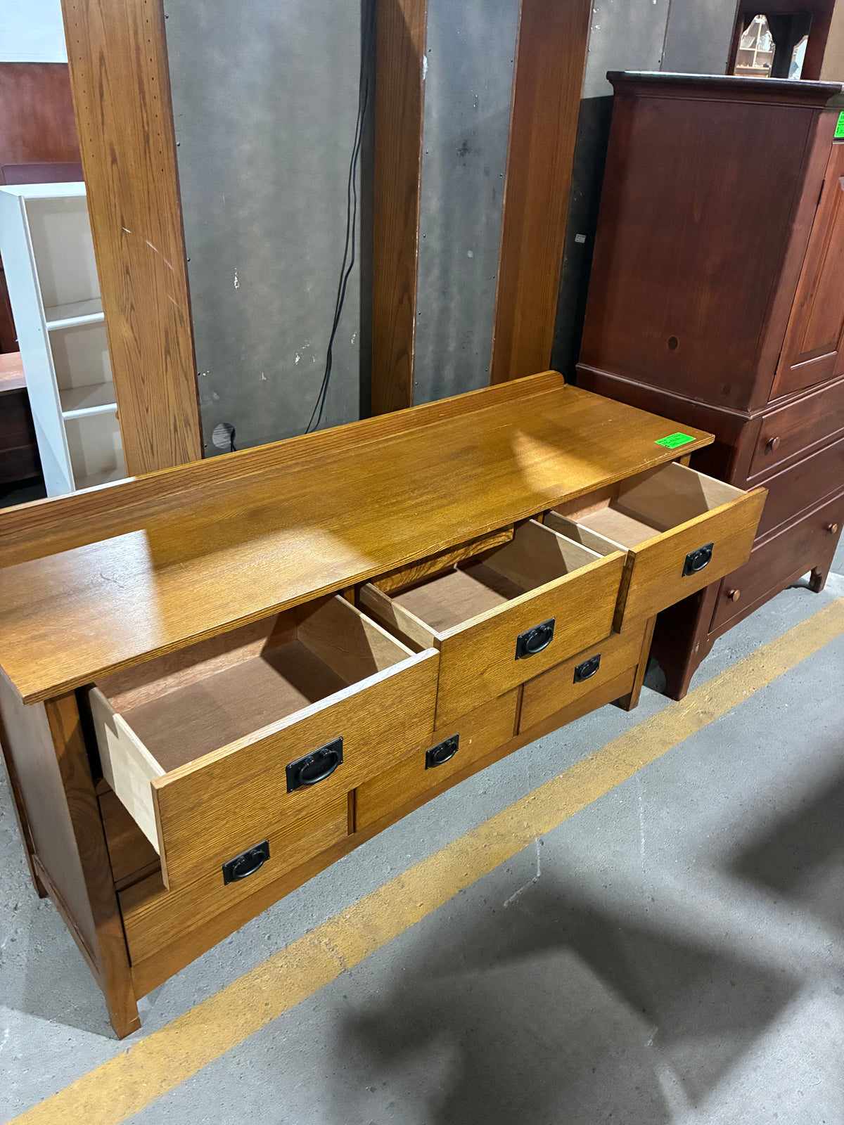 Mission Style 9-Drawer Wood Dresser