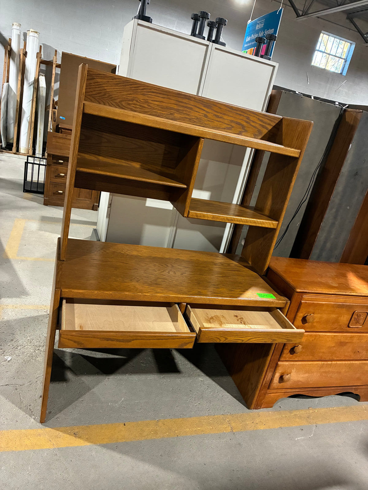 Wood Desk with Removable Hutch