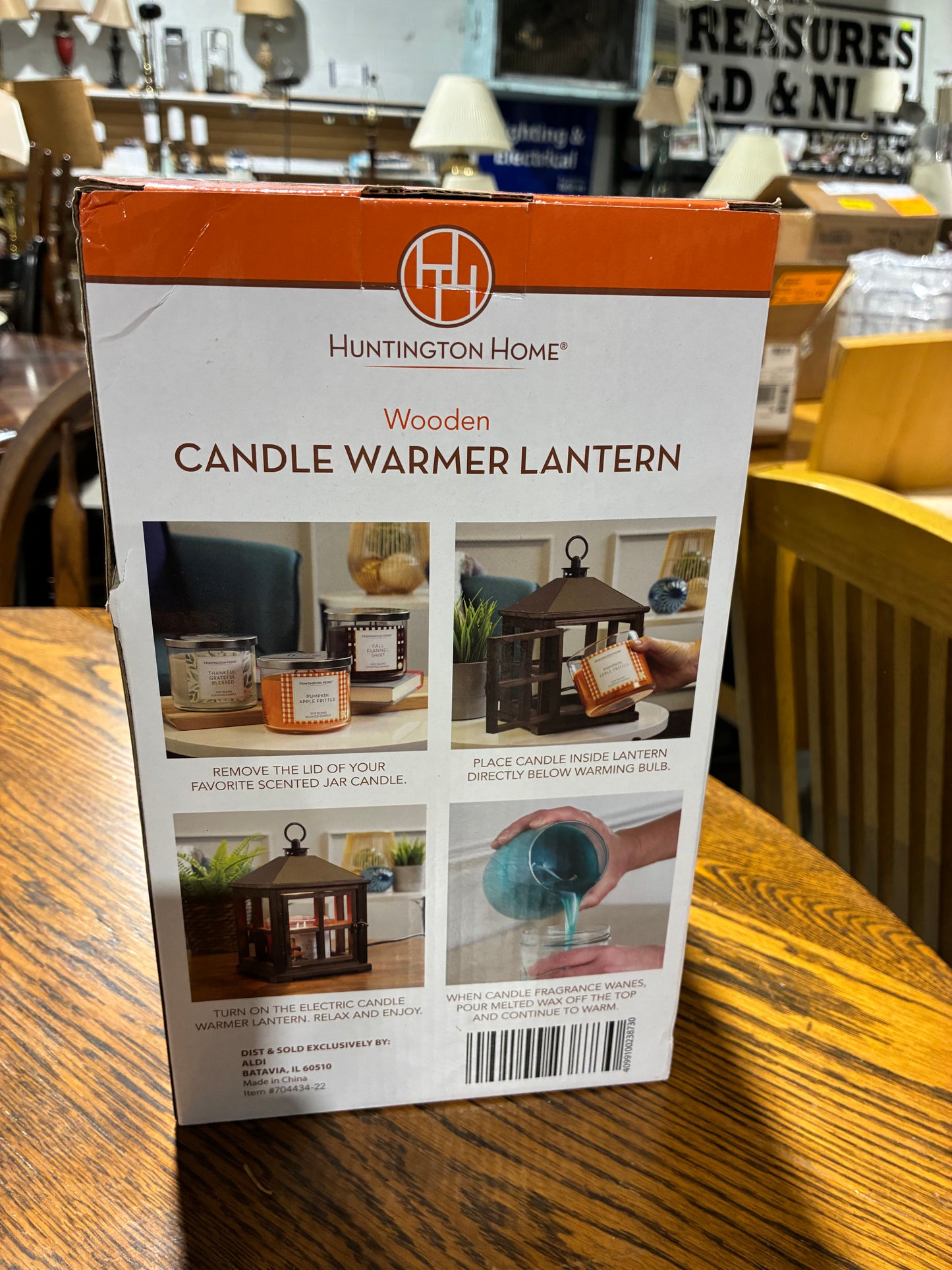 Huntington Home Wooden Candle Warmer Lantern