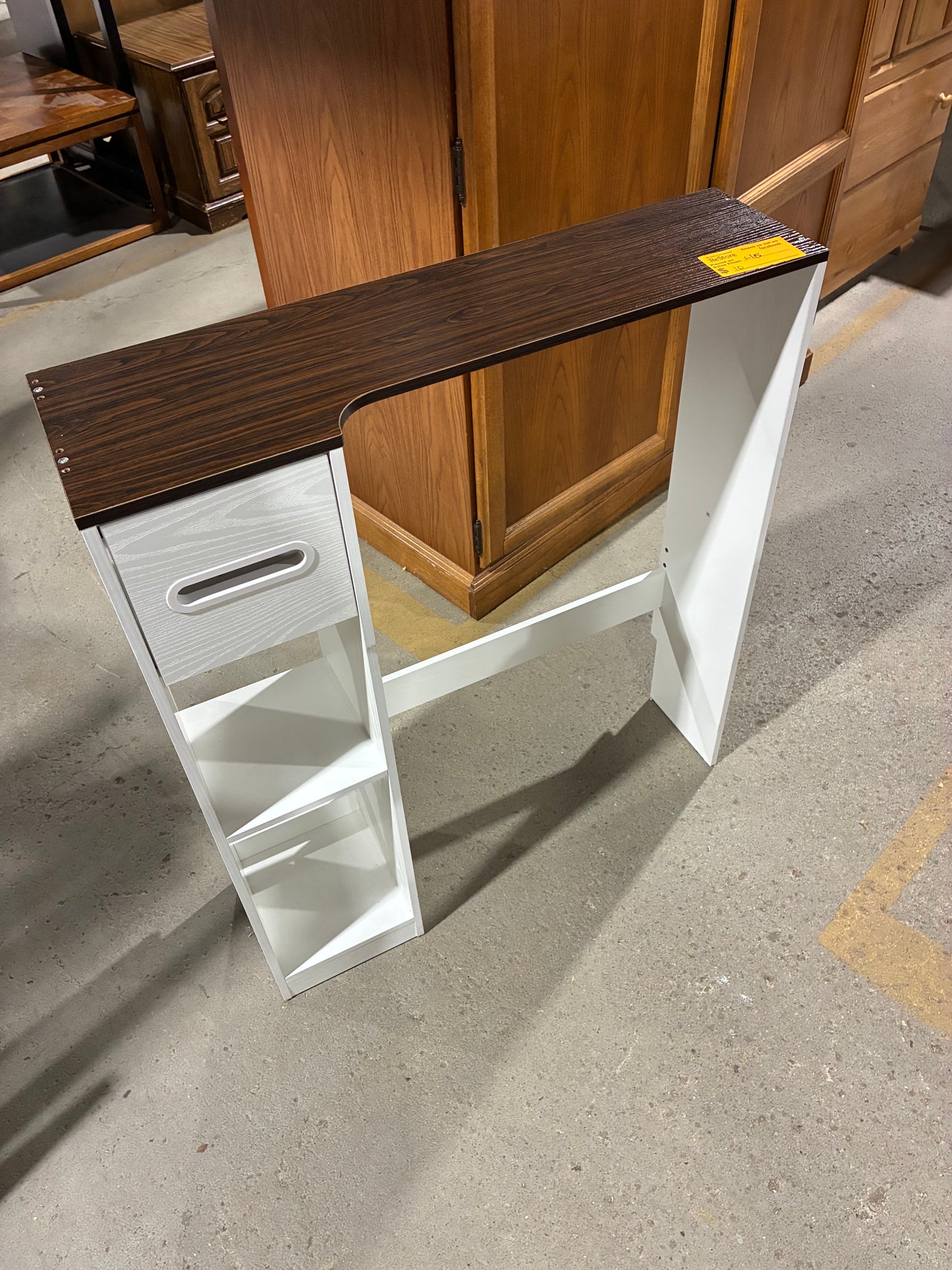 Compact Two-Tone Storage with Shelving