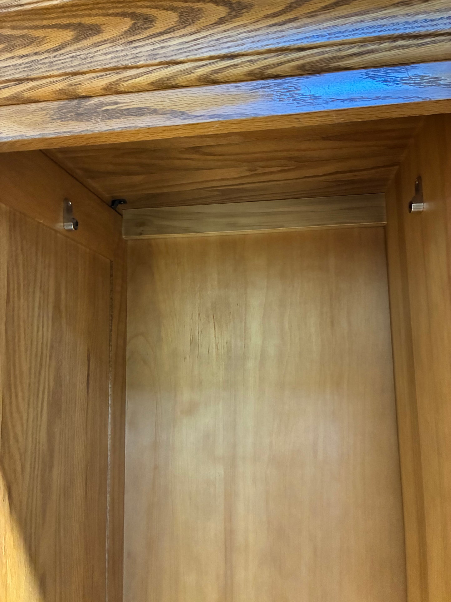 Oak Entertainment Armoire with Storage Drawers