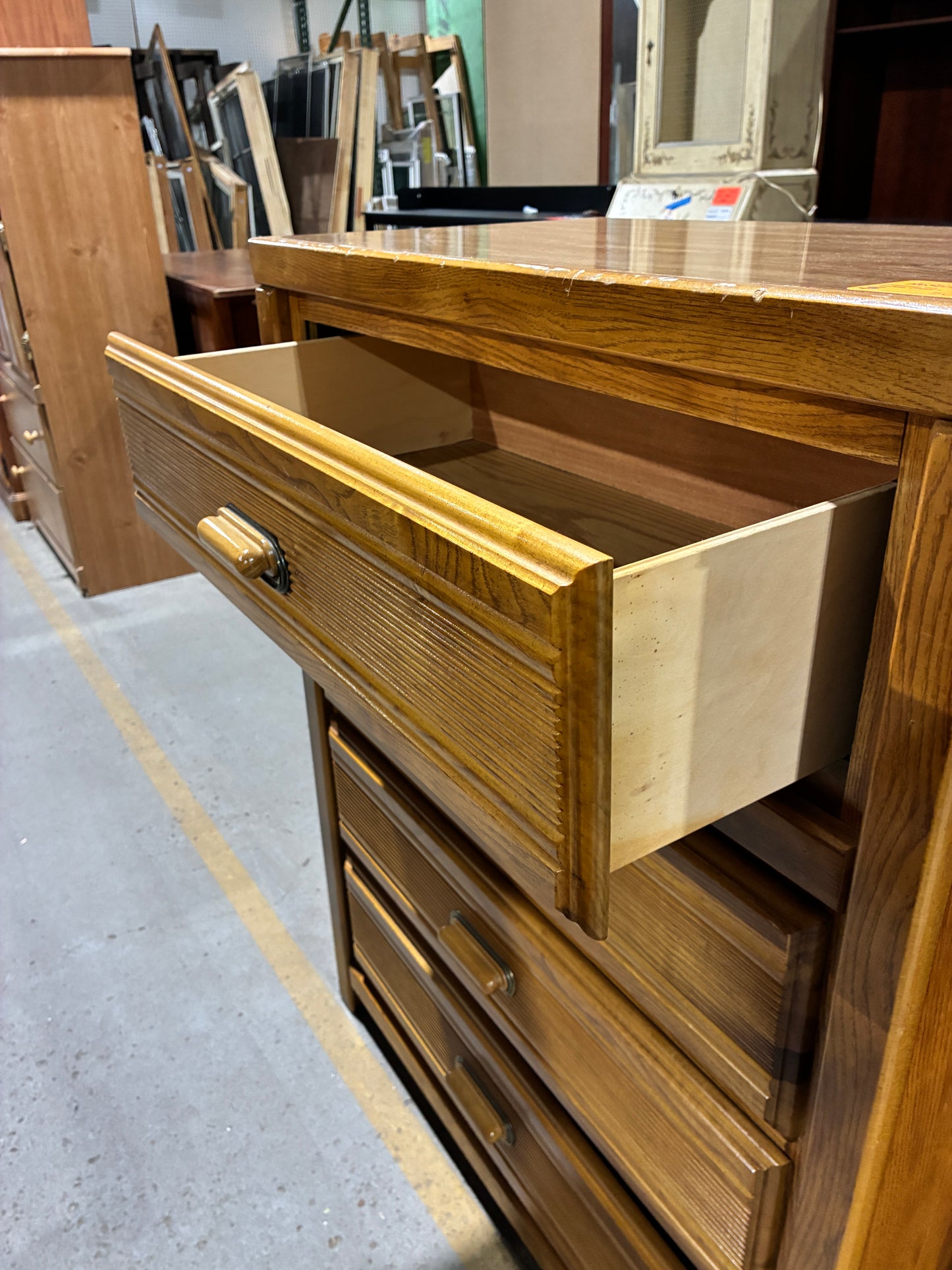 Oak 4-Drawer Dresser