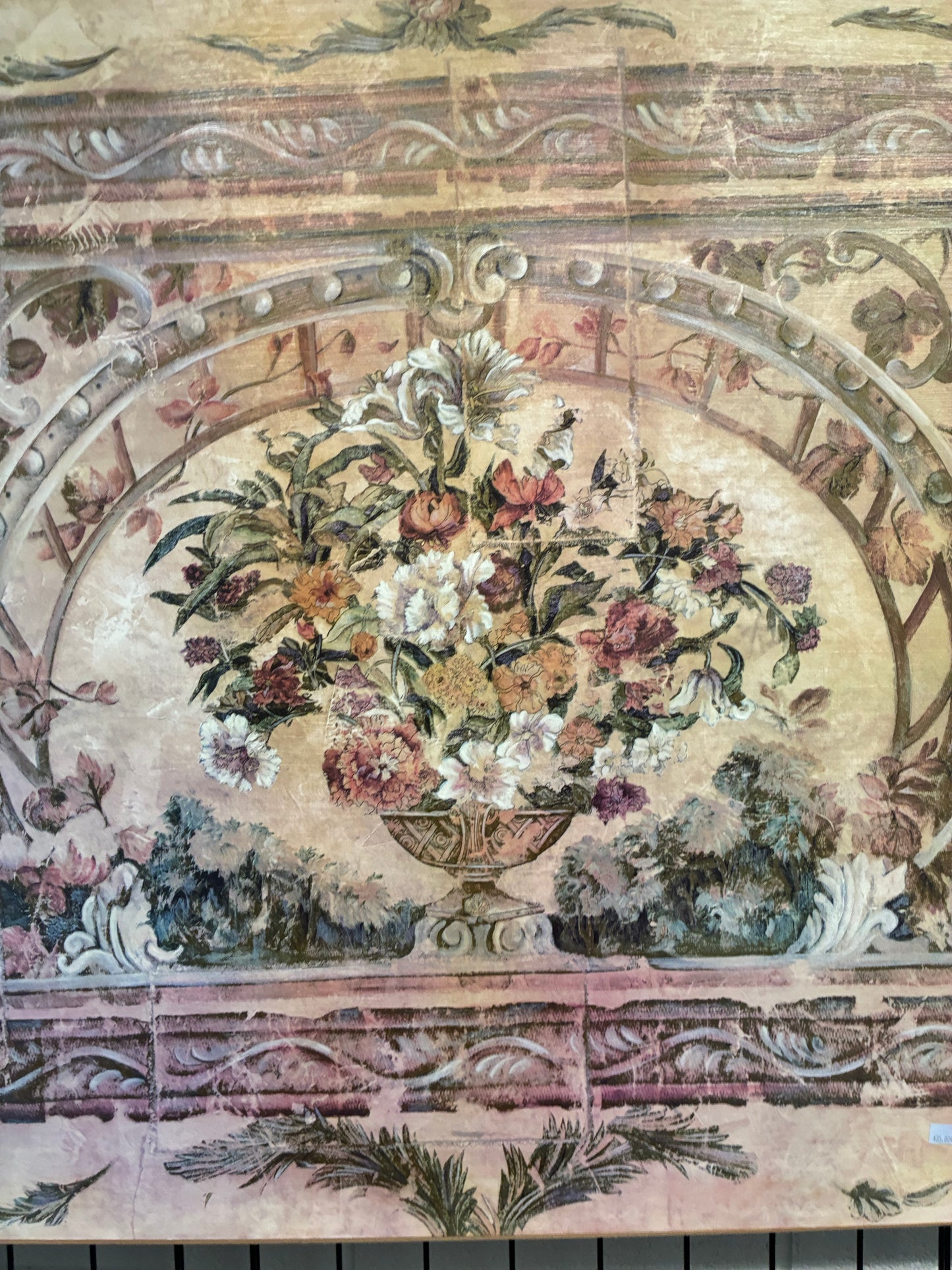 Vintage Floral Garden Wall Art Canvas