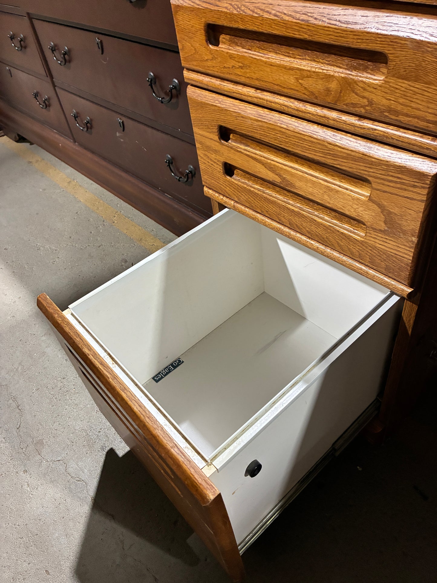 Oak Executive Computer Desk with Hutch