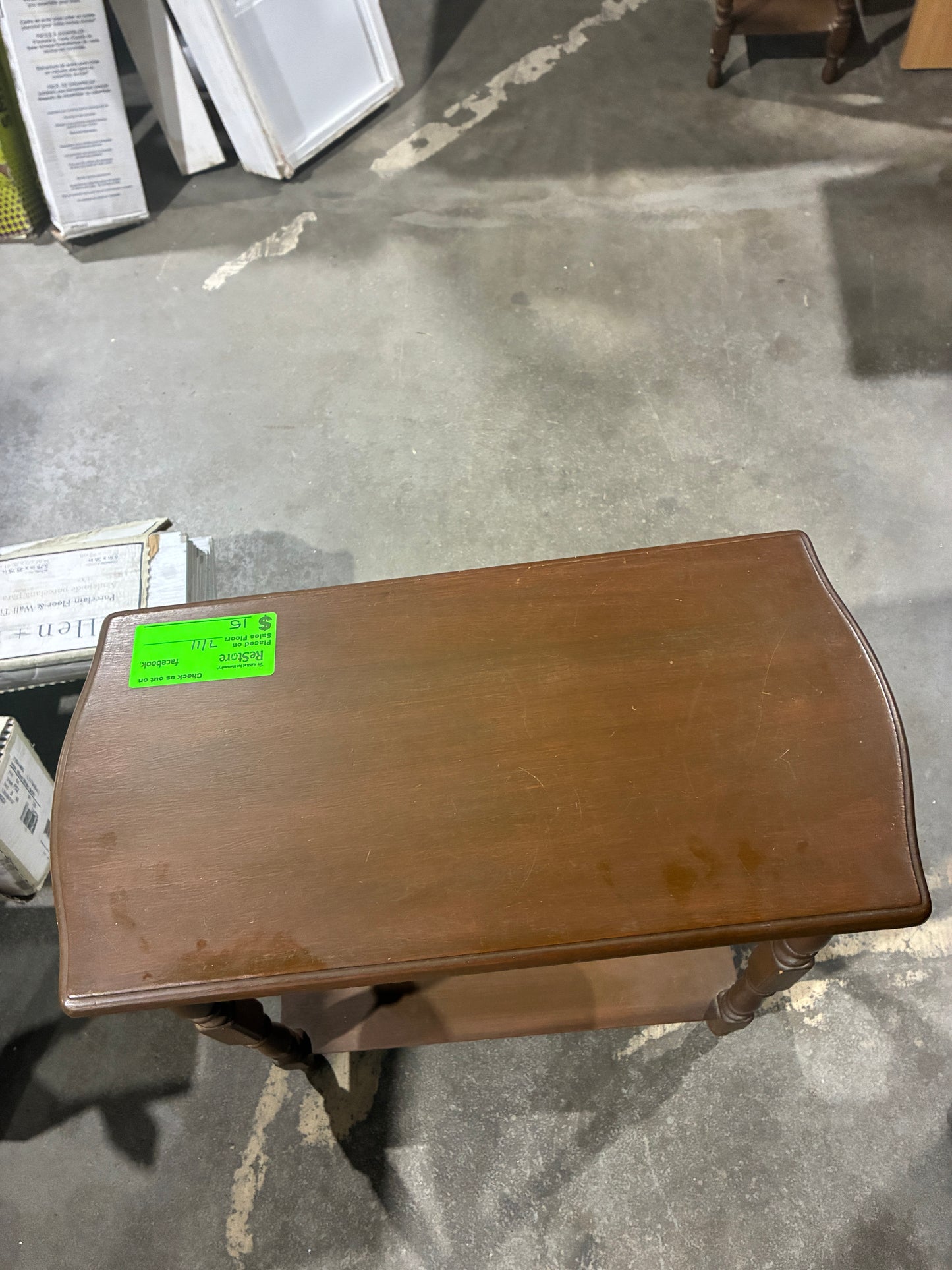 Traditional Wooden Magazine Rack End Table