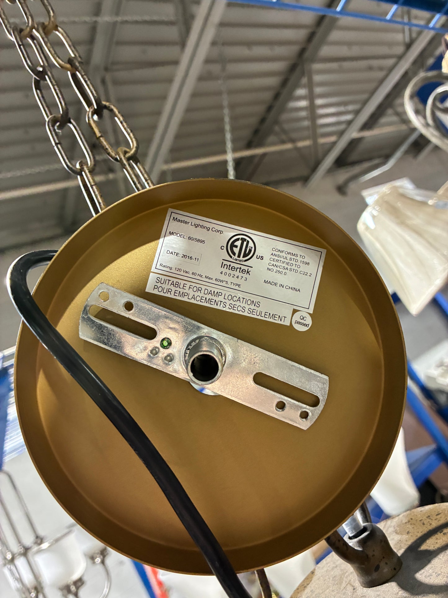 Master Lighting Corp. Industrial Drum Pendant Light