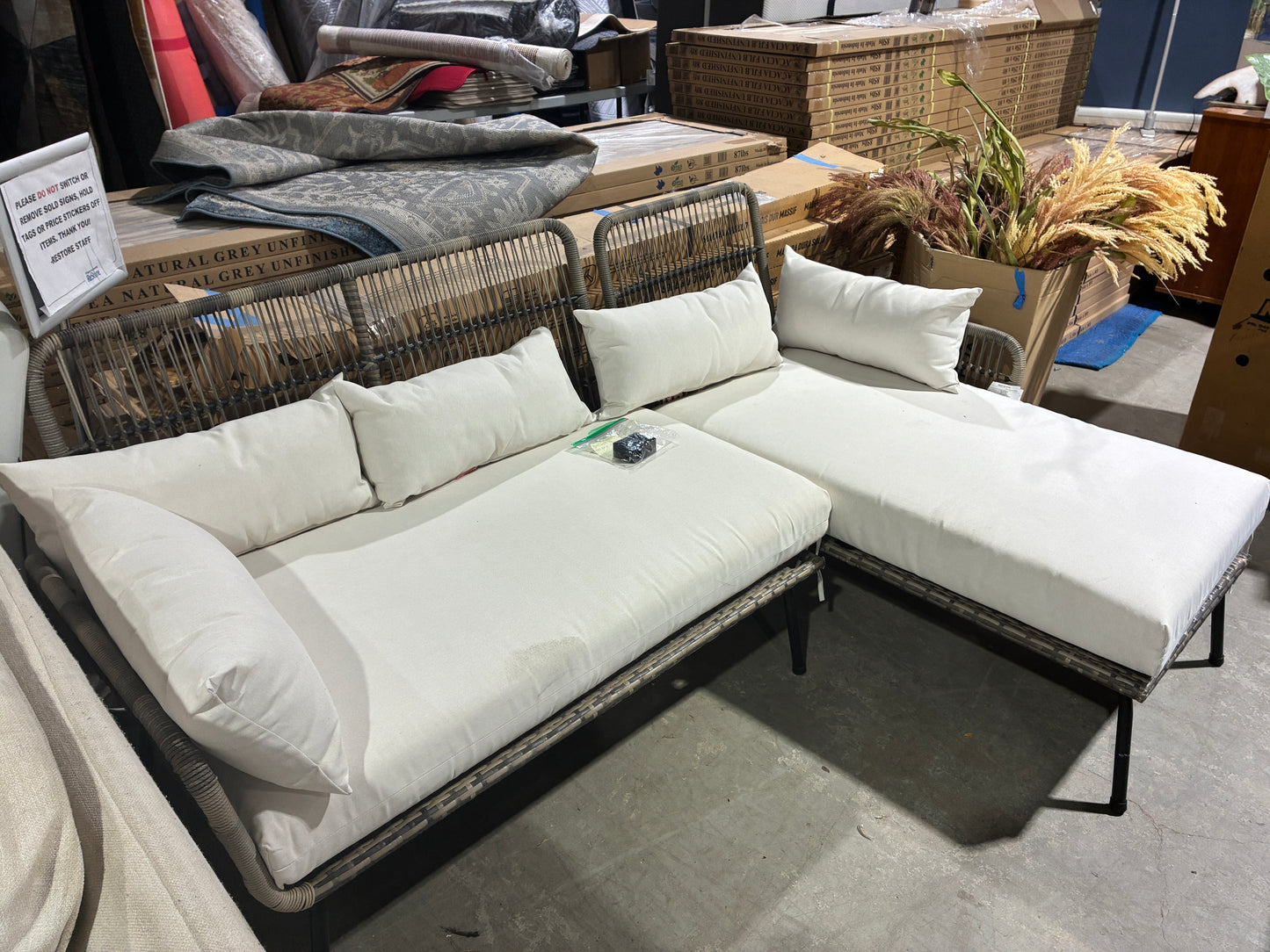 Outdoor Wicker Sectional Lounge Sofa