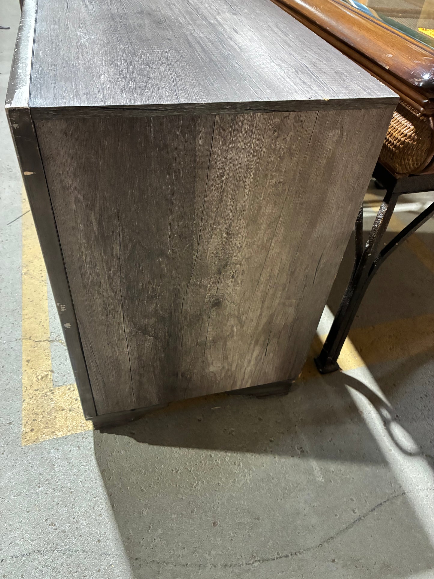Modern Gray Two-Drawer Nightstand #2