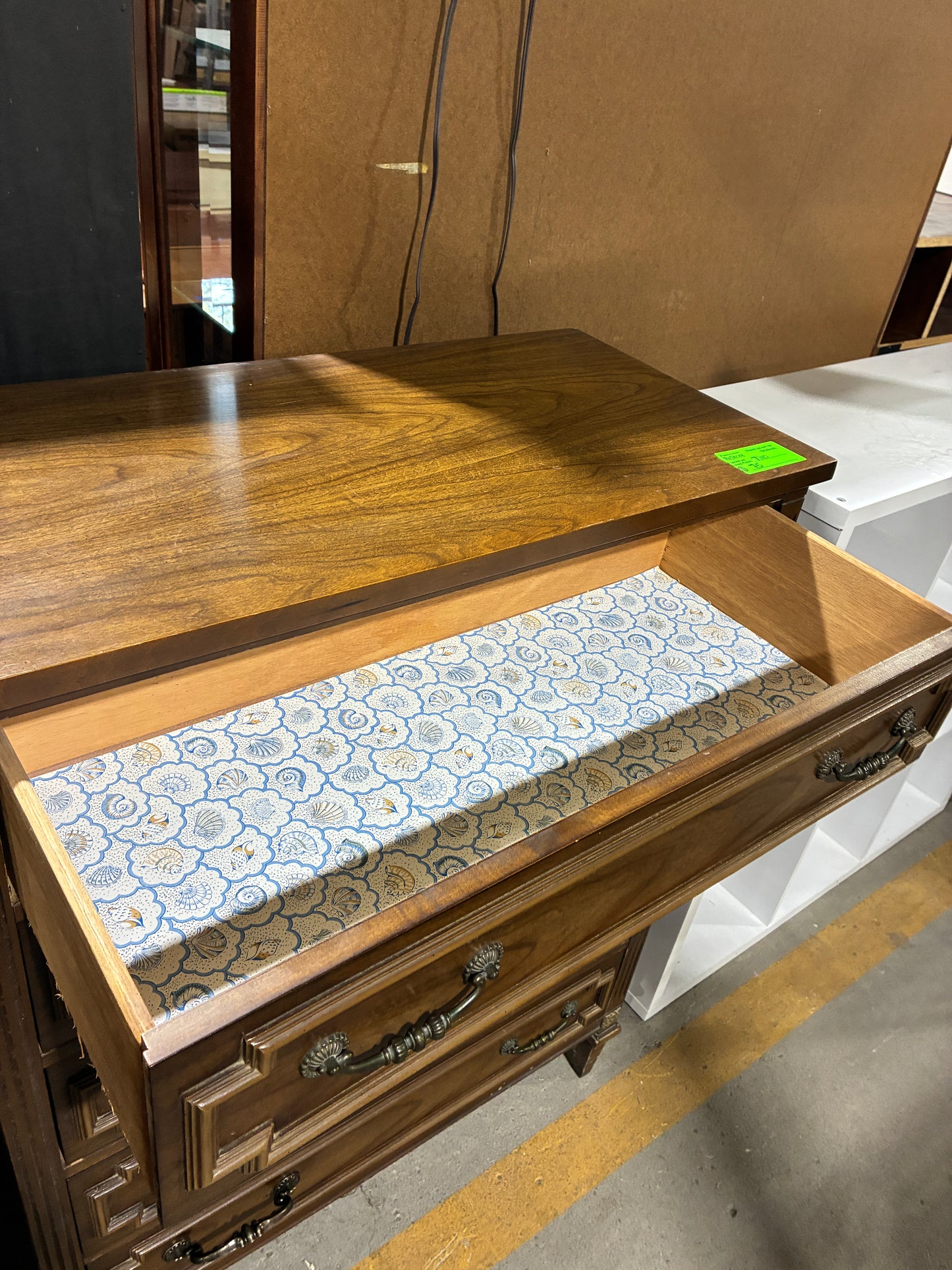 Vintage Walnut Five-Drawer Chest