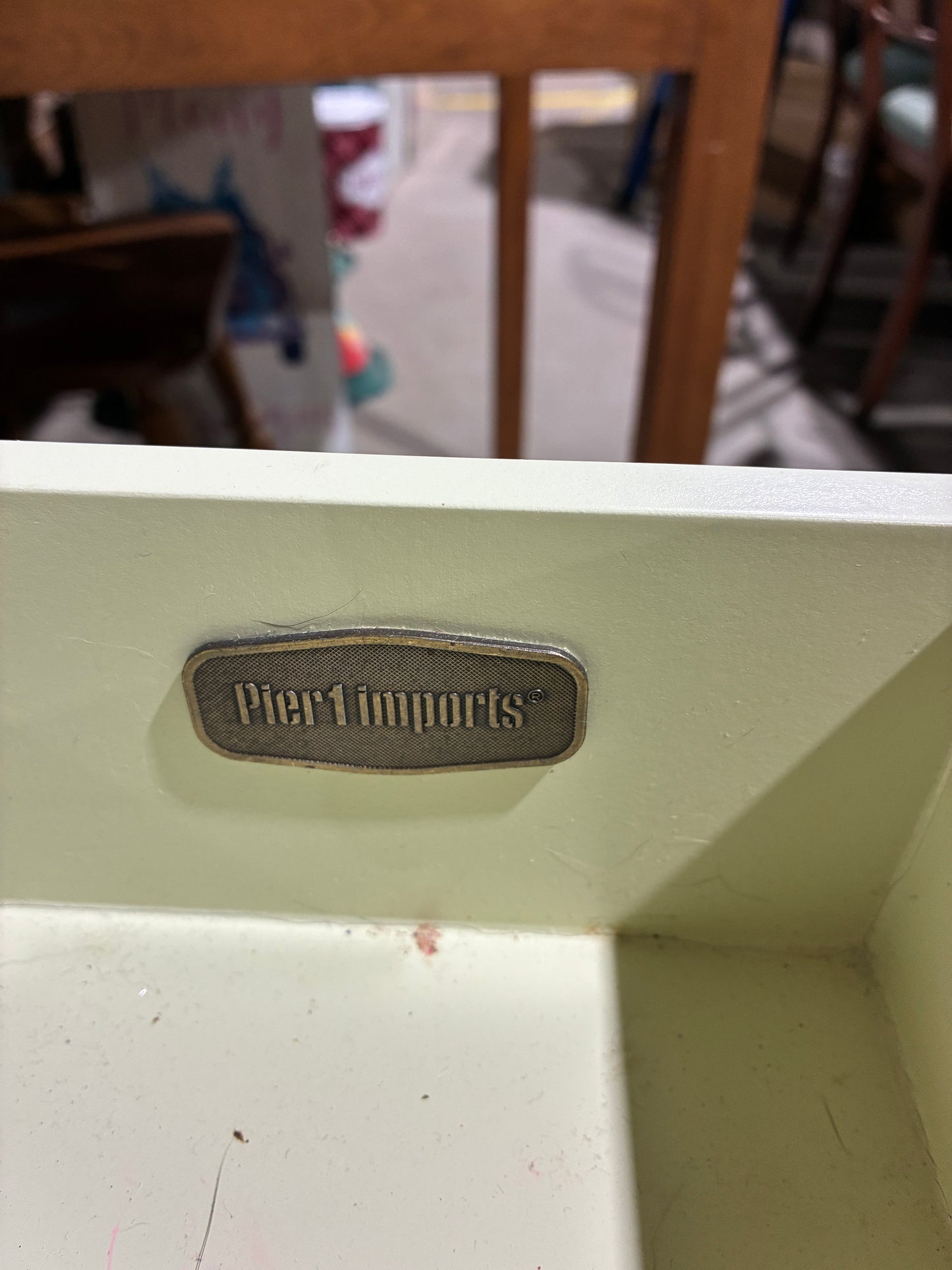 Pier 1 Imports White Vanity Table with Mirror