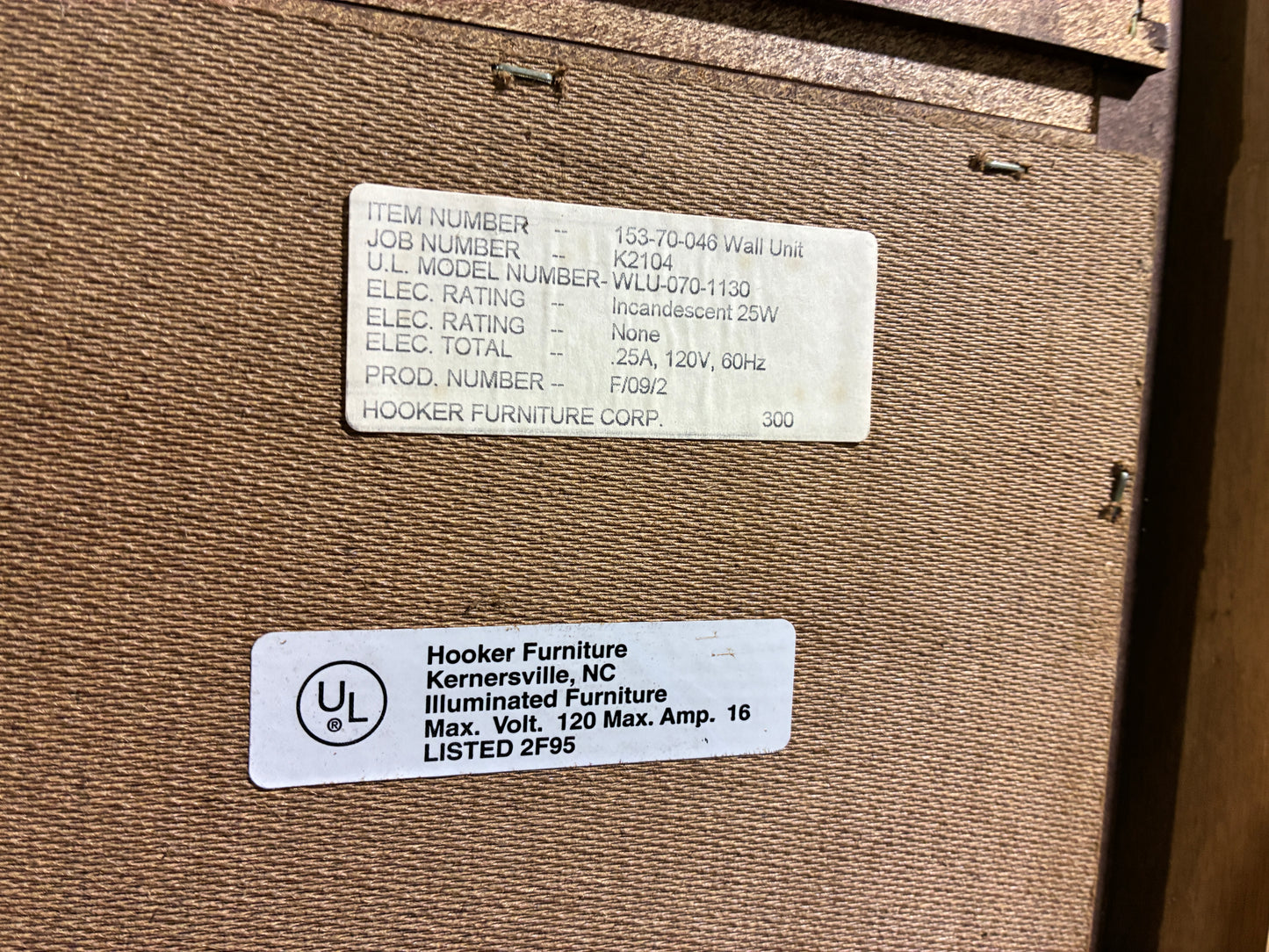 Hooker Furniture Cherry Wall Unit Bookcase Cabinet #2
