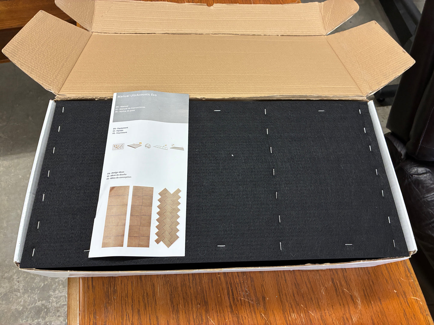 Wall Supply UltraAcoustic Eco Acoustic Wall Panels Set (Anthracite)