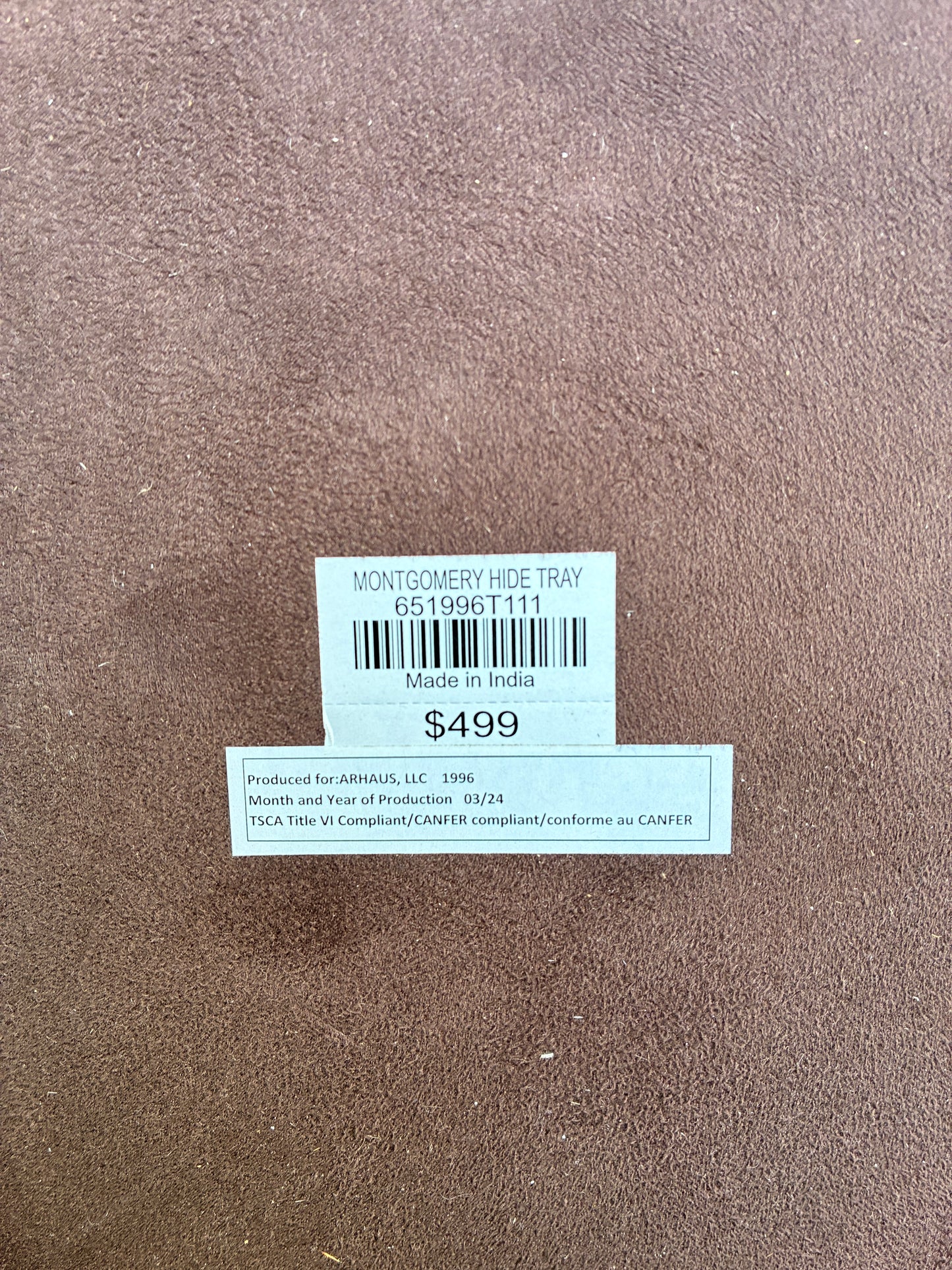 Arhaus Montgomery Hide Decorative Tray