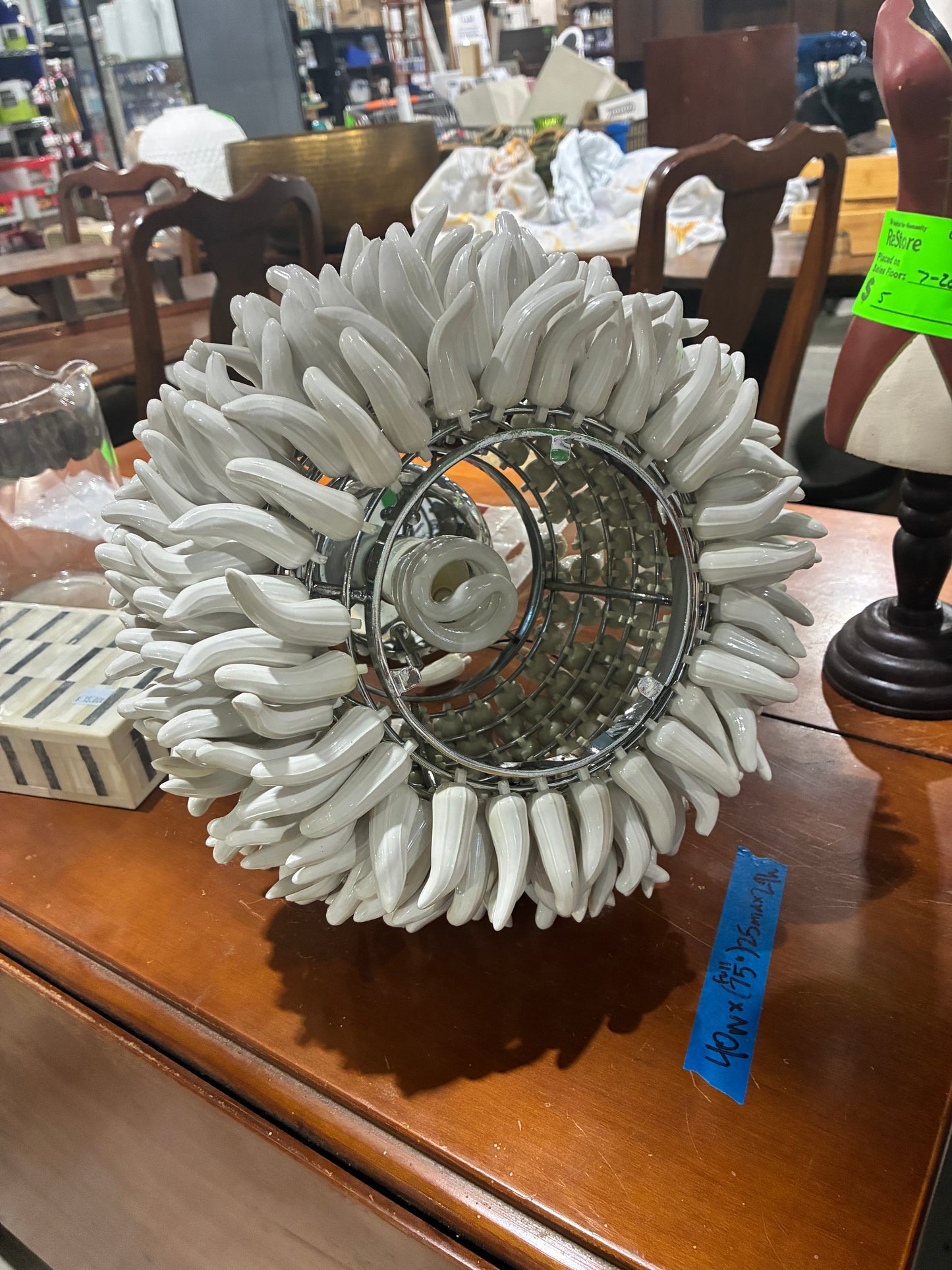 Modern White Floral Pendant Light Fixture