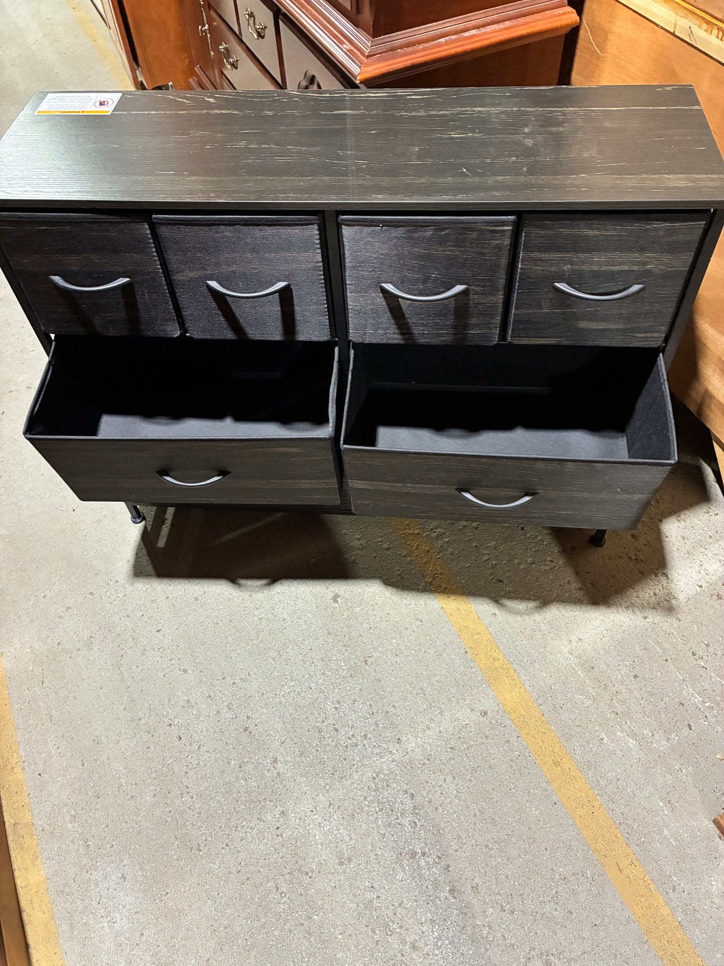 Black Fabric Drawer Storage Organizer Cabinet