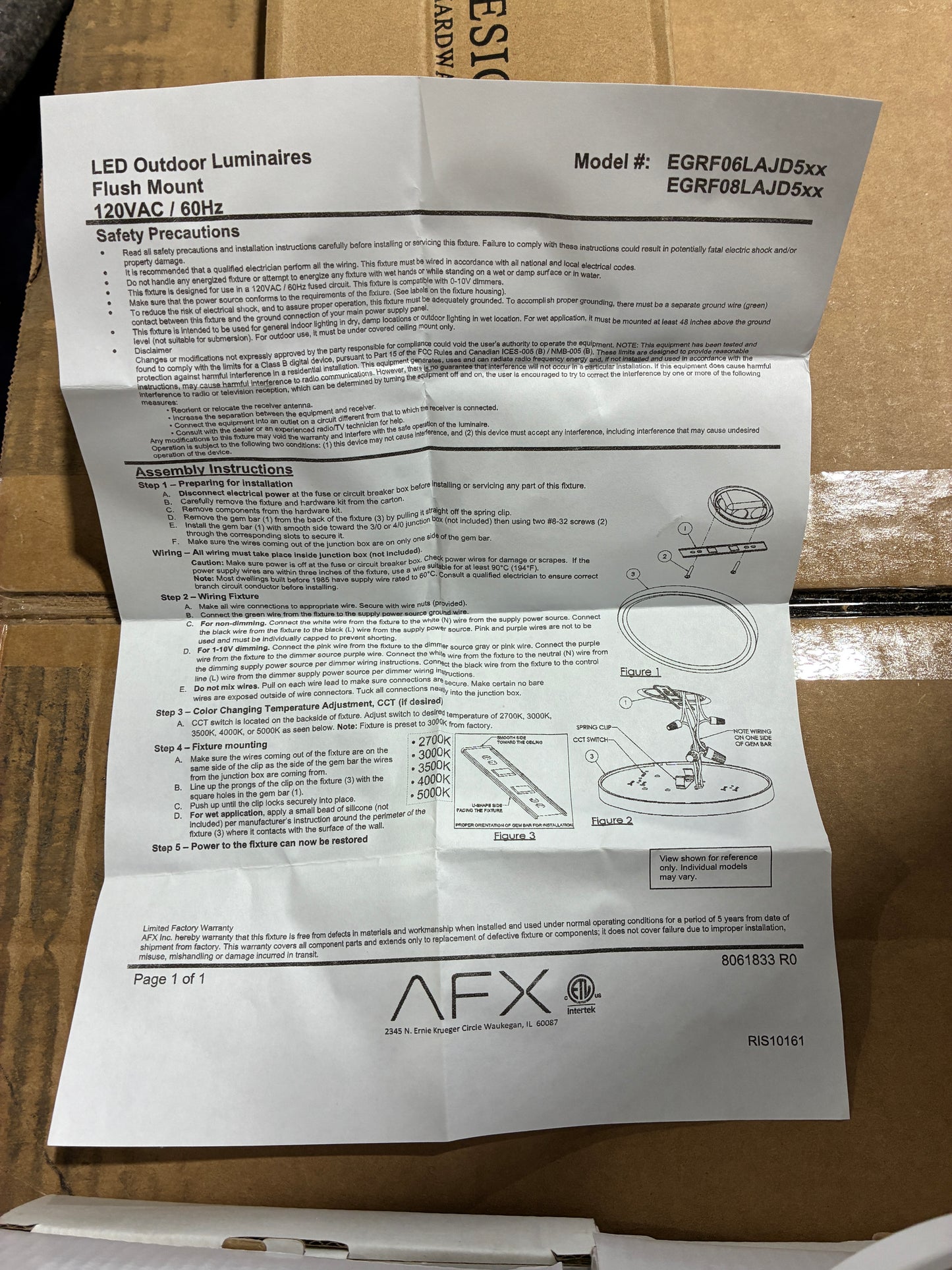 AFX 6" Edge Round LED Surface Mount Light (Adjustable Color Temperature)