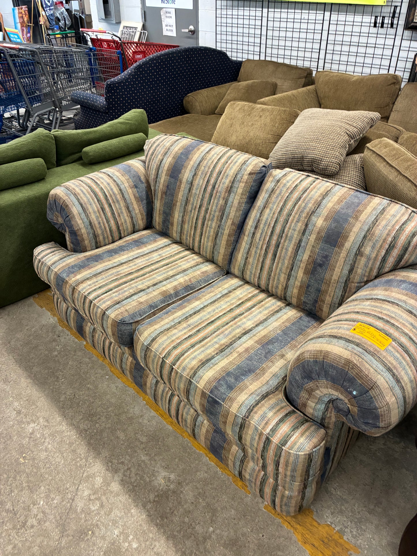 La-Z-Boy Striped Loveseat