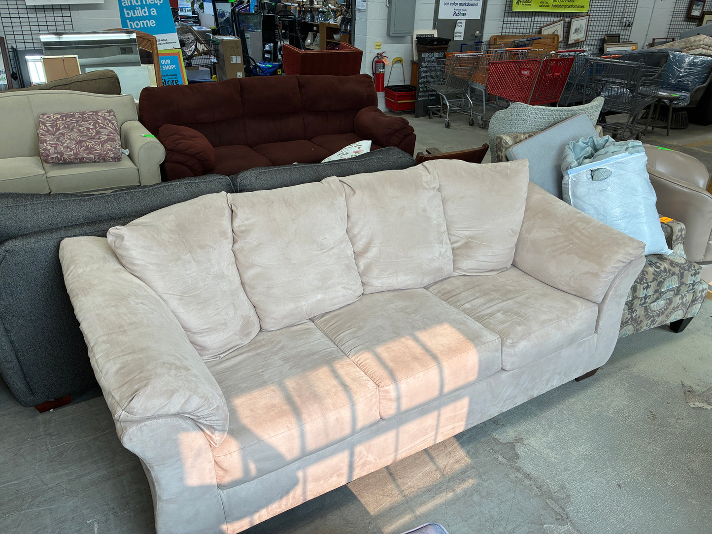 Plush Light Beige Sofa