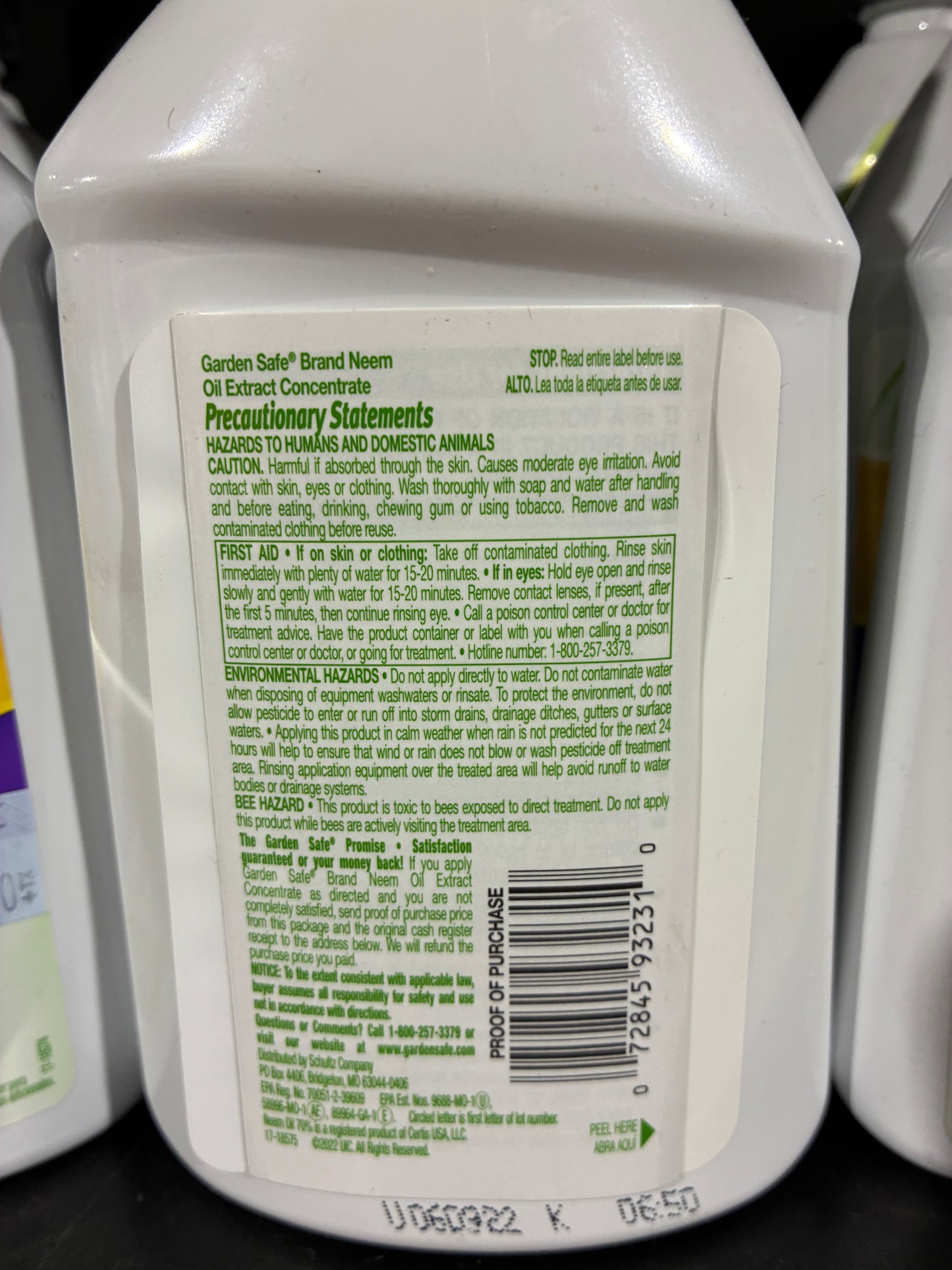 Garden Safe Neem Oil Extract Concentrate 10 oz
