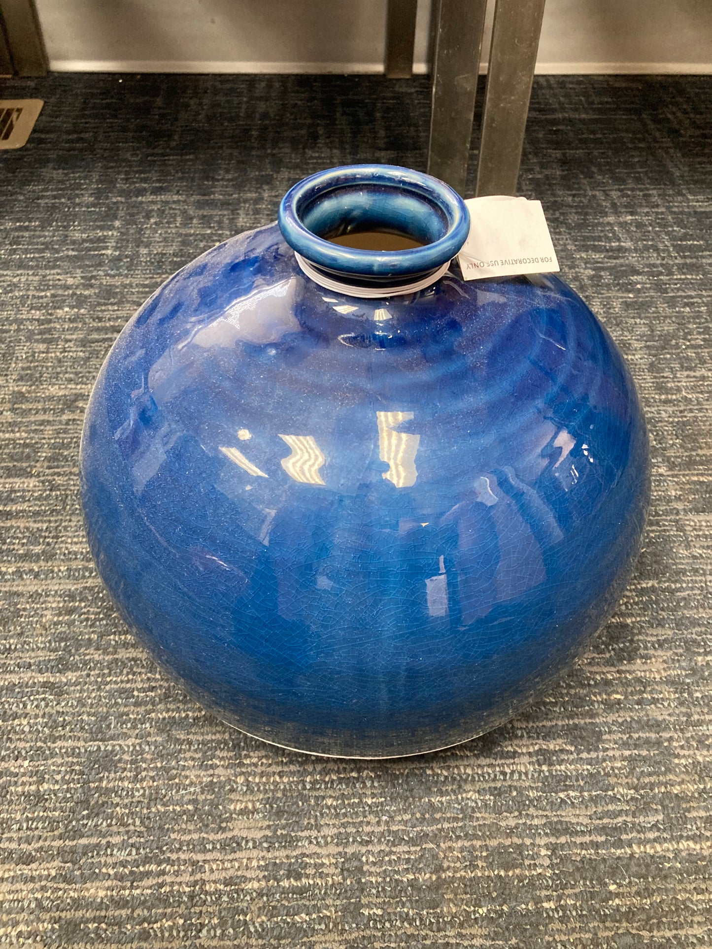 Kirkland's Home New Glossy Blue Ceramic Vase