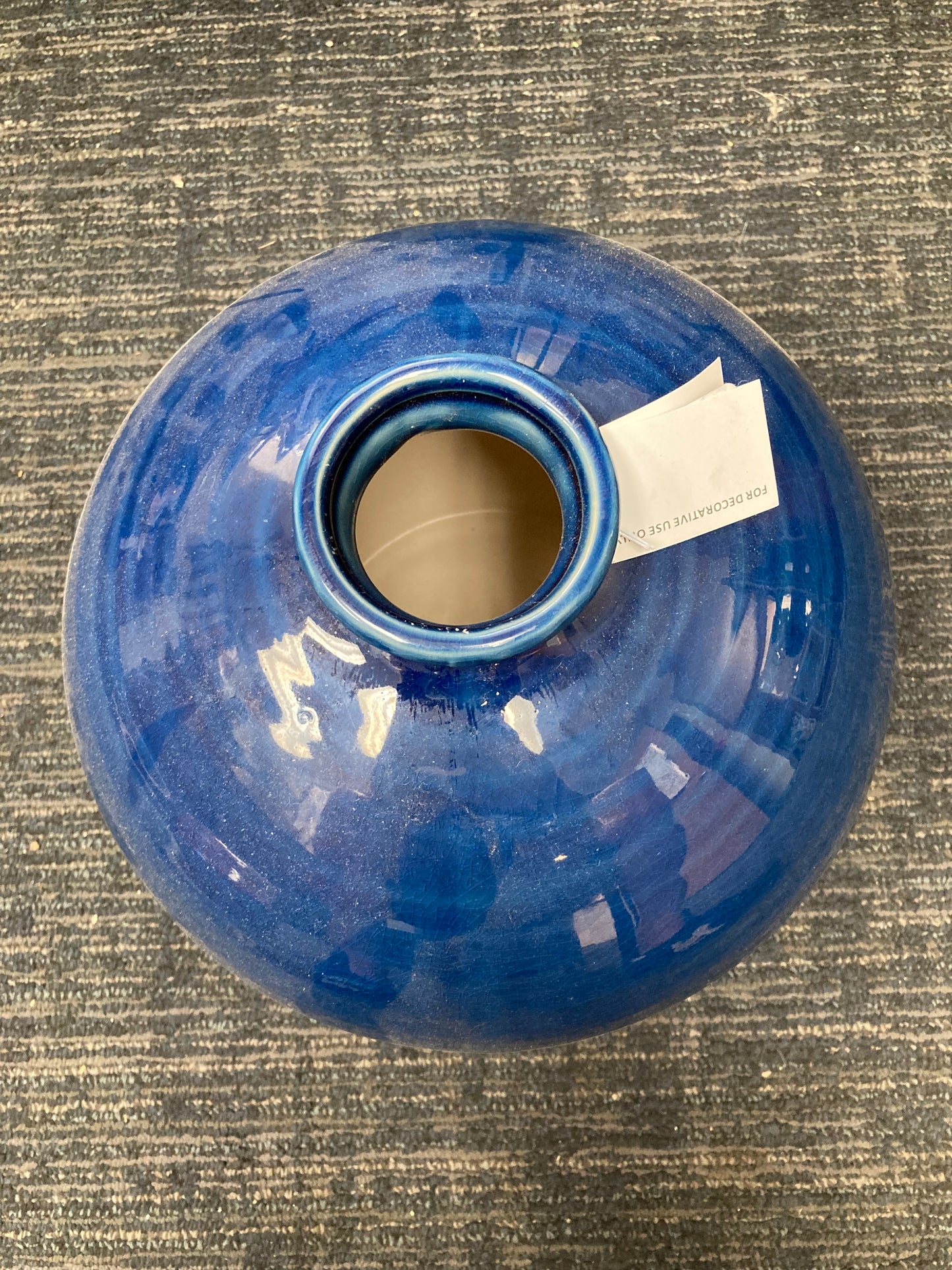 Kirkland's Home New Glossy Blue Ceramic Vase