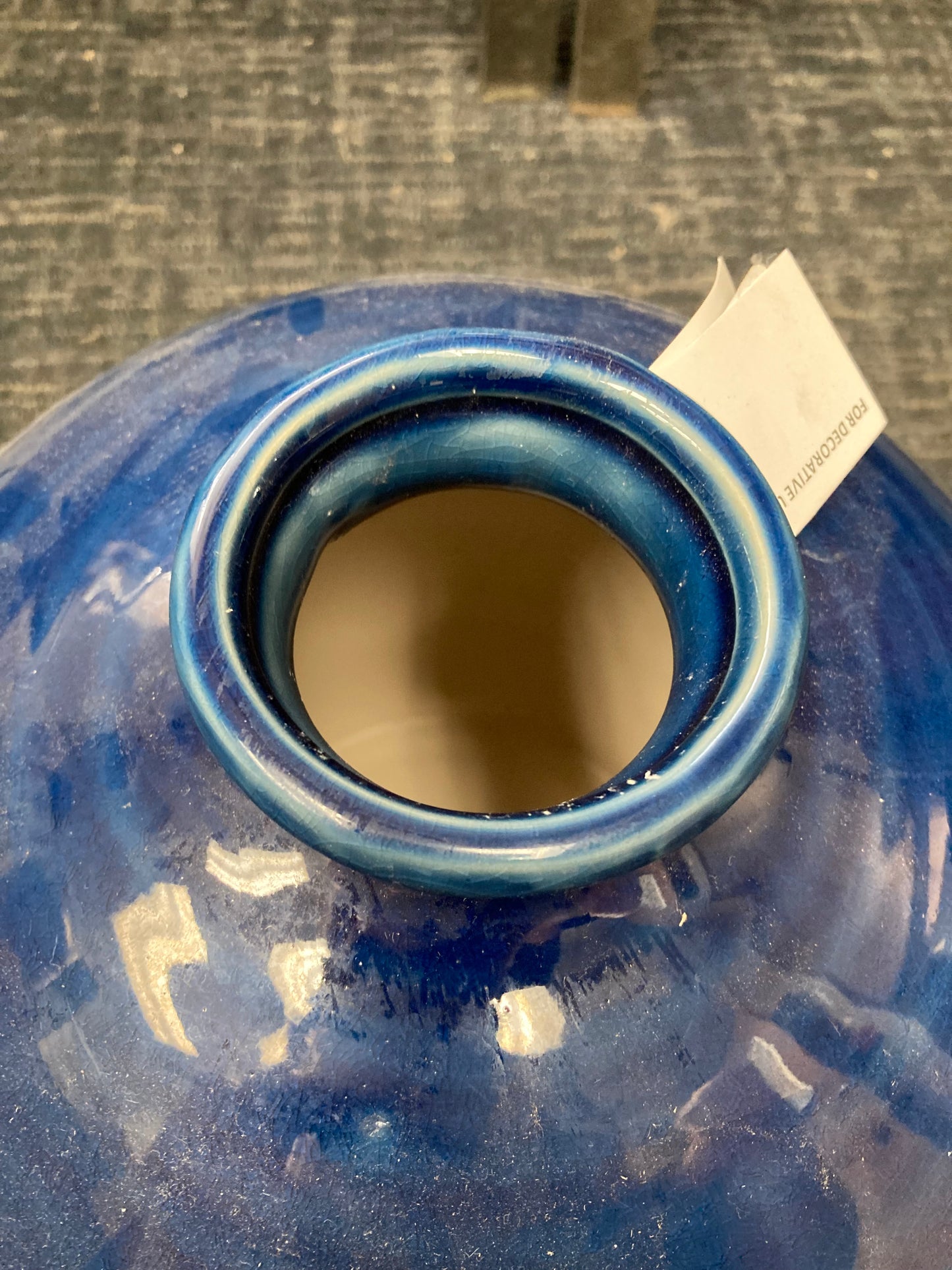 Kirkland's Home New Glossy Blue Ceramic Vase