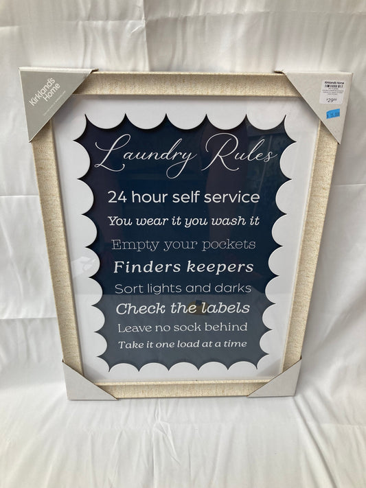 Kirkland’s Home “Laundry Rules” Wall Art