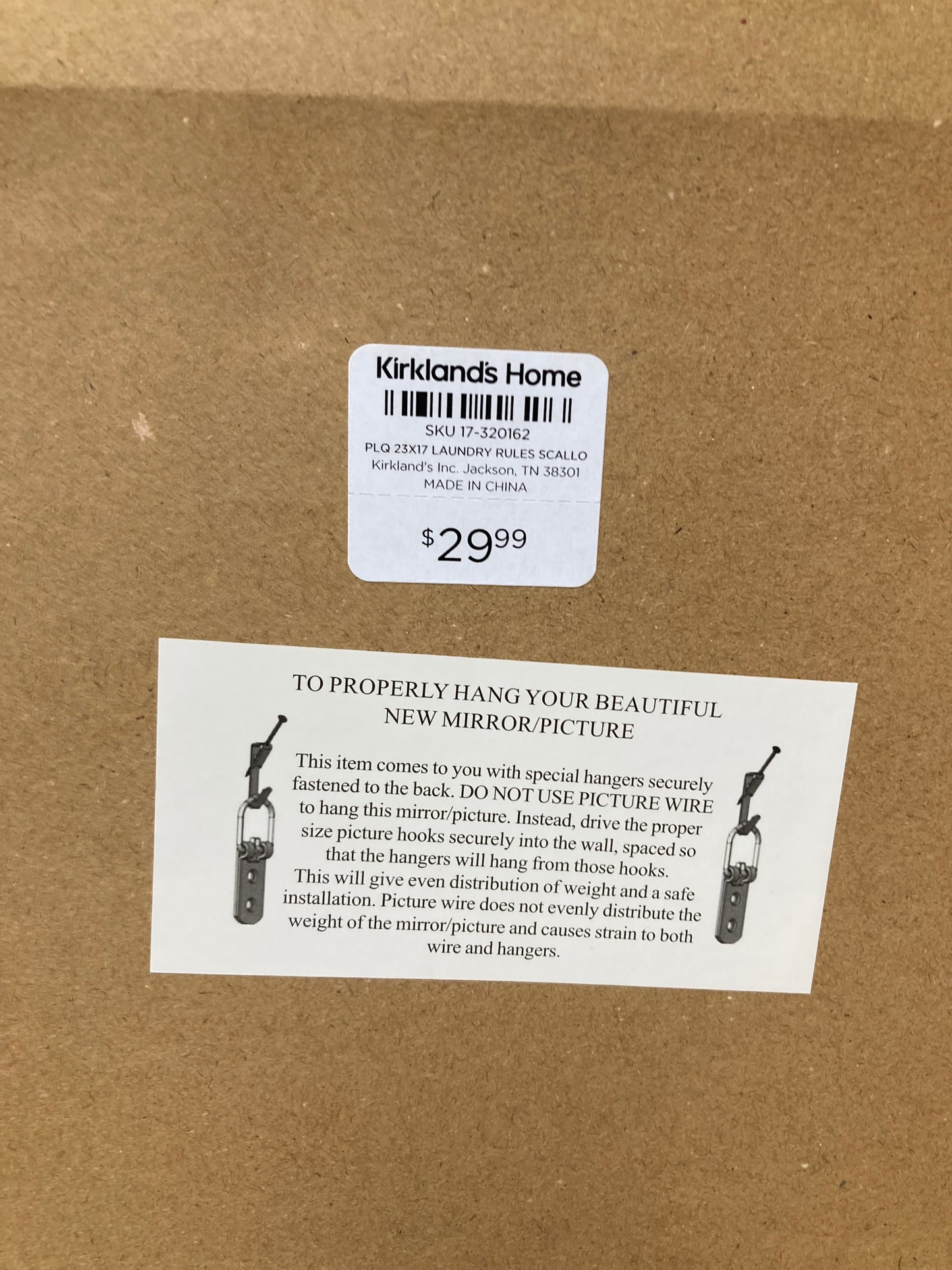 Kirkland’s Home “Laundry Rules” Wall Art
