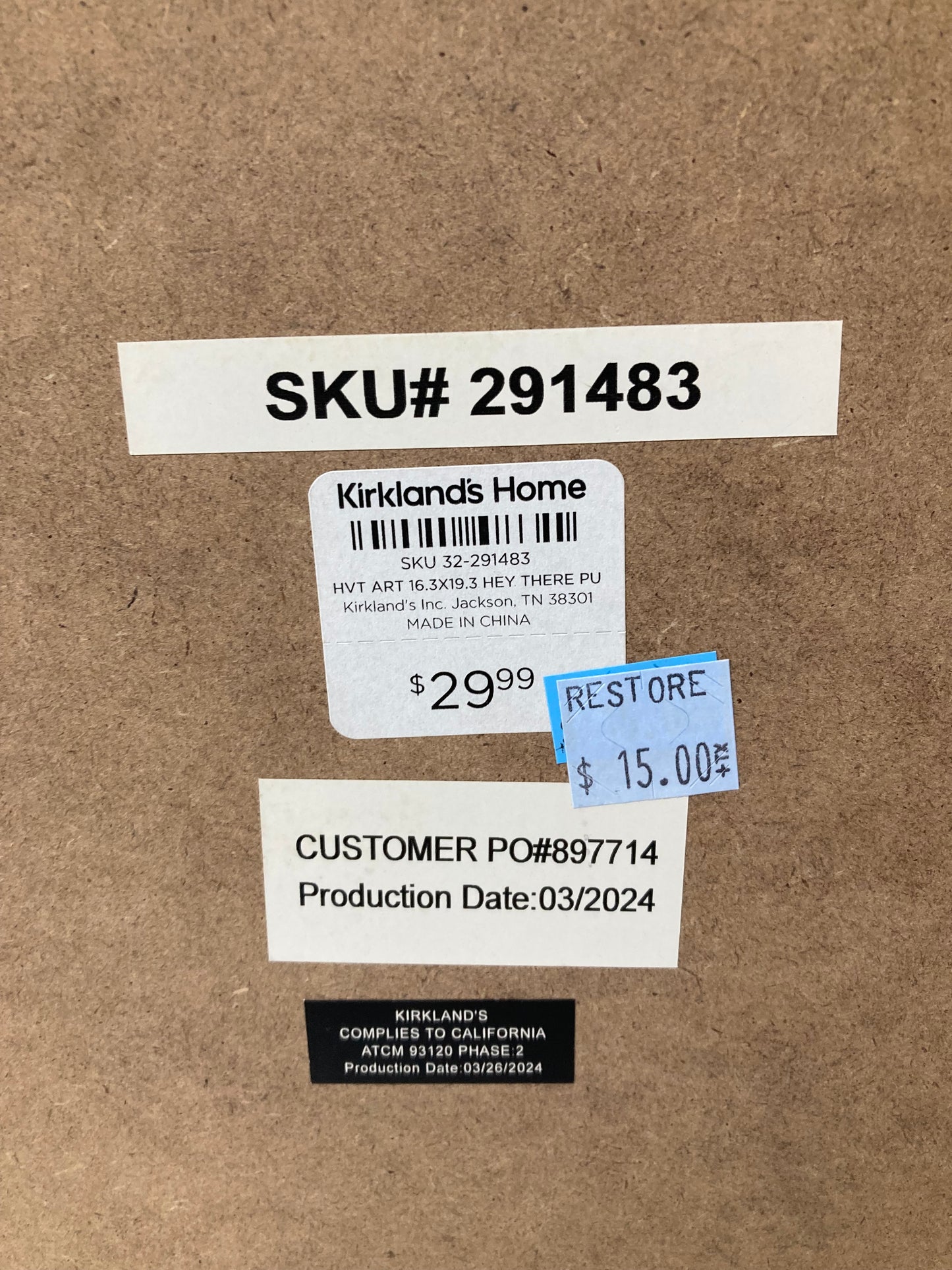 Kirkland’s “Hey There Pumpkin” Wall Art