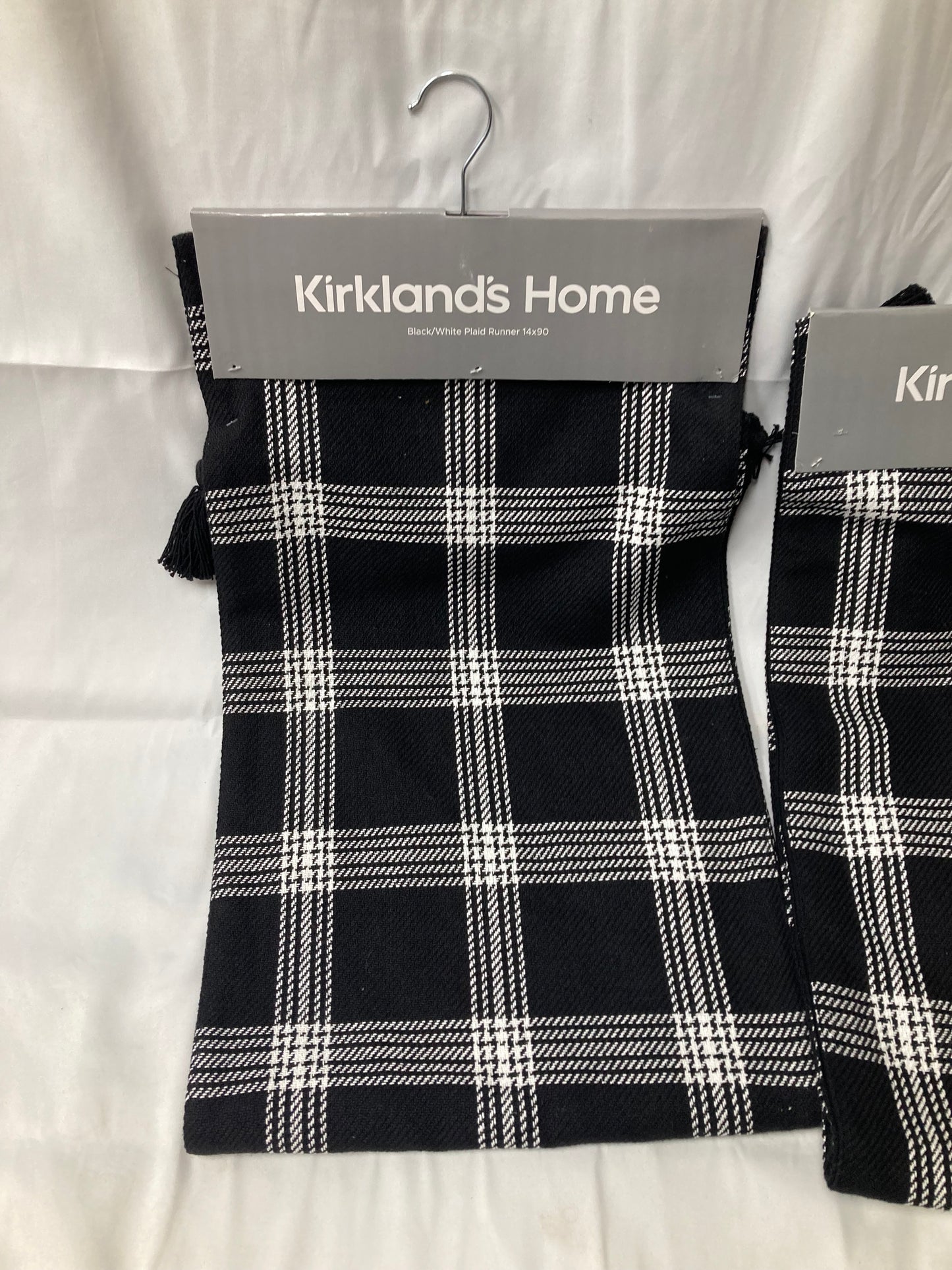 Kirkland’s Home Black & White Plaid Table Runners