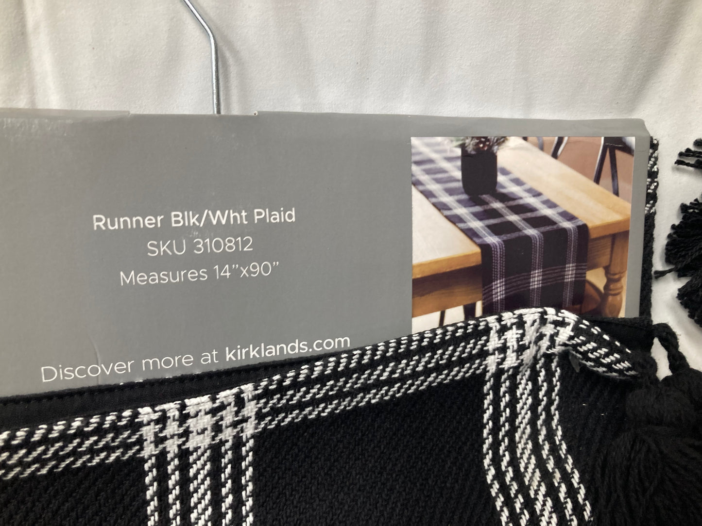 Kirkland’s Home Black & White Plaid Table Runners