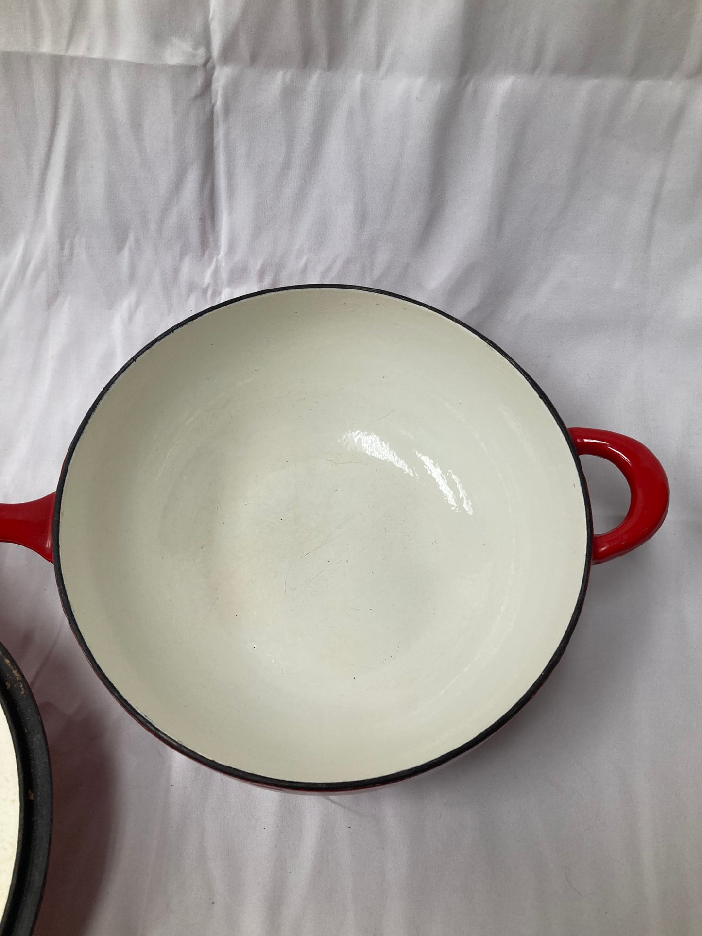 Martha Stewart Red Enameled Cast Iron Sauté Pan with Lid – 10"