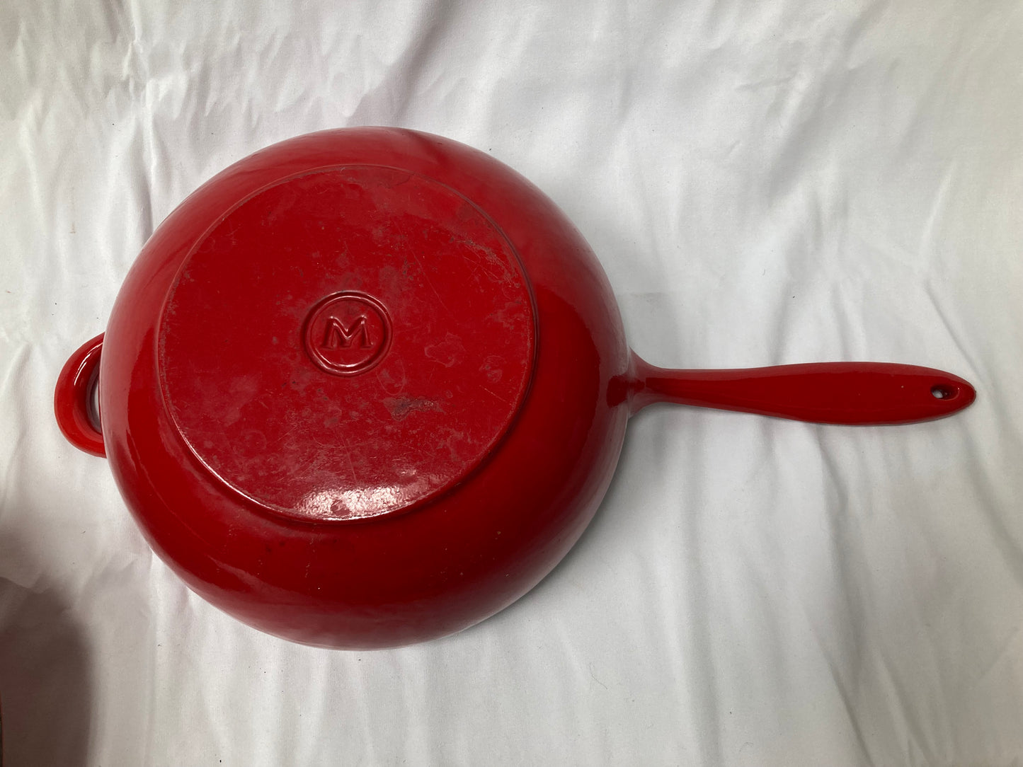 Martha Stewart Red Enameled Cast Iron Sauté Pan with Lid – 10"