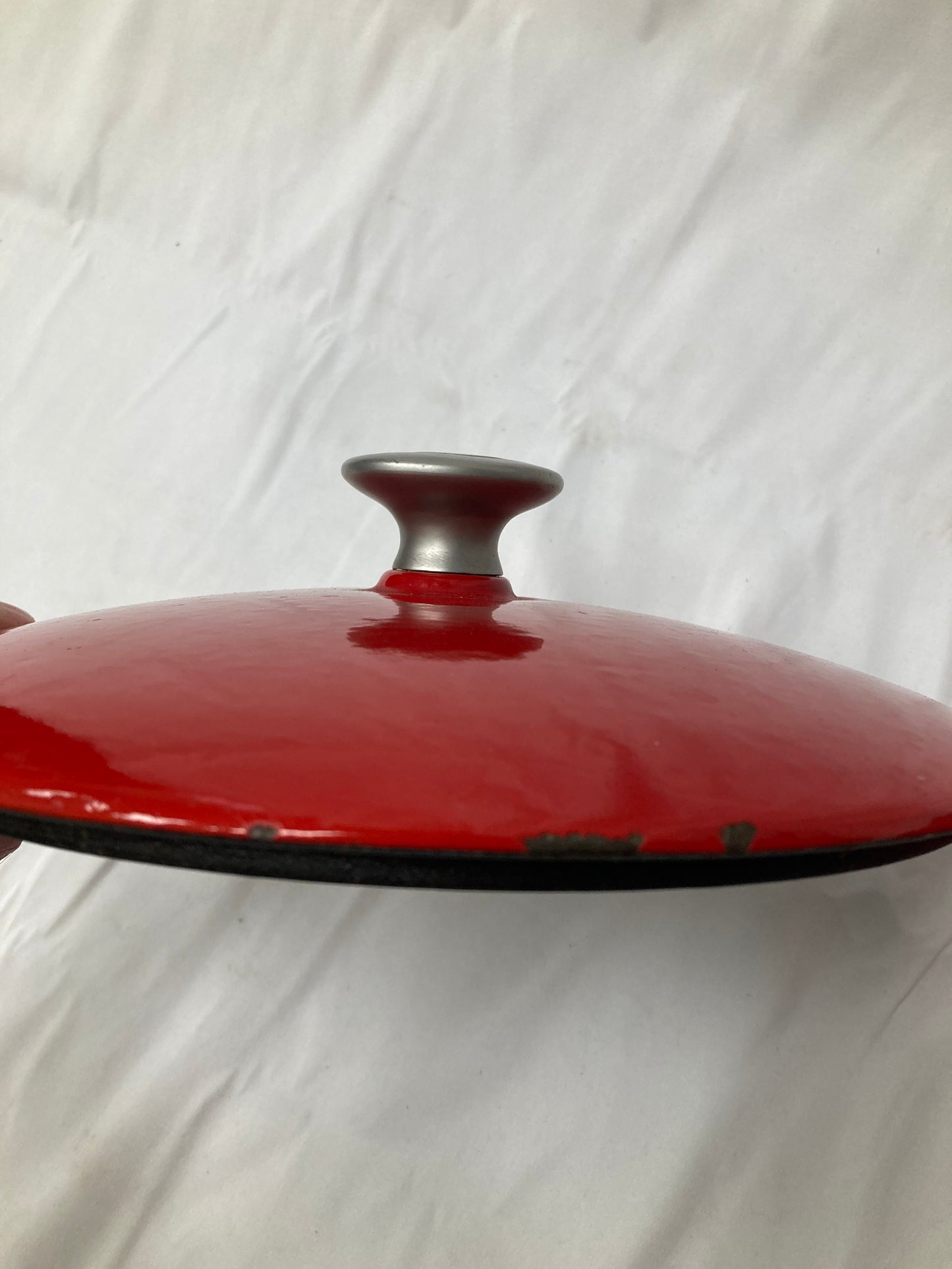 Martha Stewart Red Enameled Cast Iron Sauté Pan with Lid – 10"