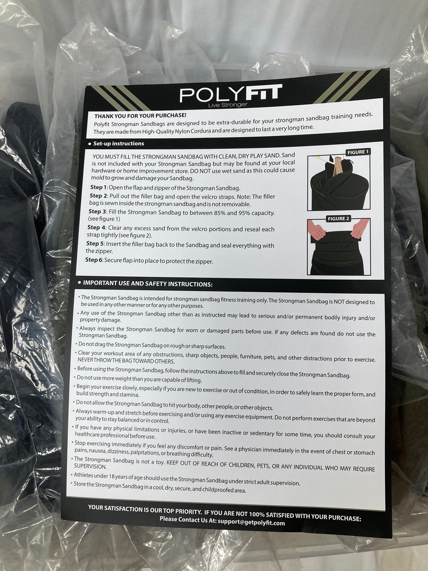 Polyfit Classic 200lb Sandbags in Black